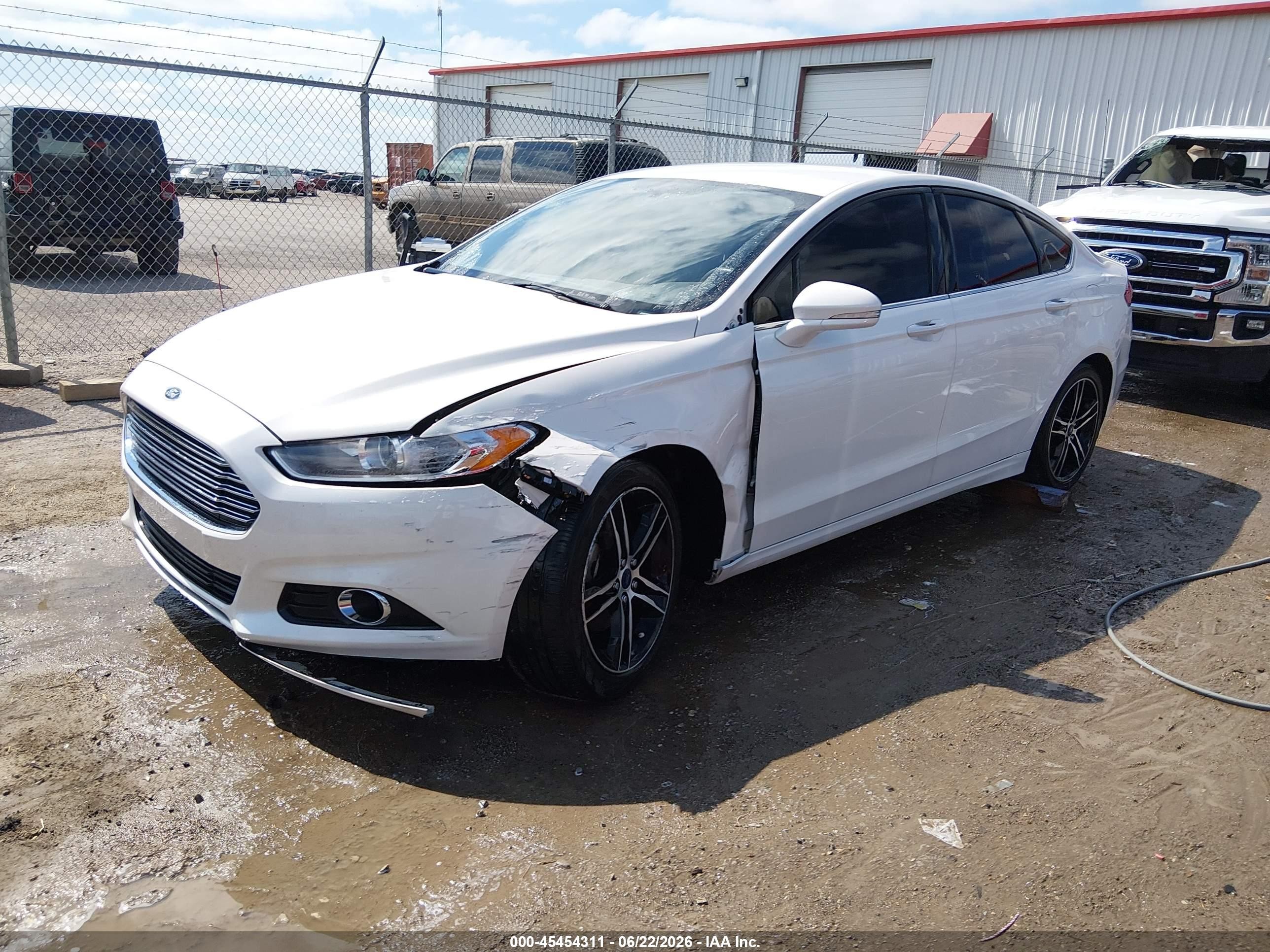 2015 Ford Fusion Se White vin: 3FA6P0H93FR164415