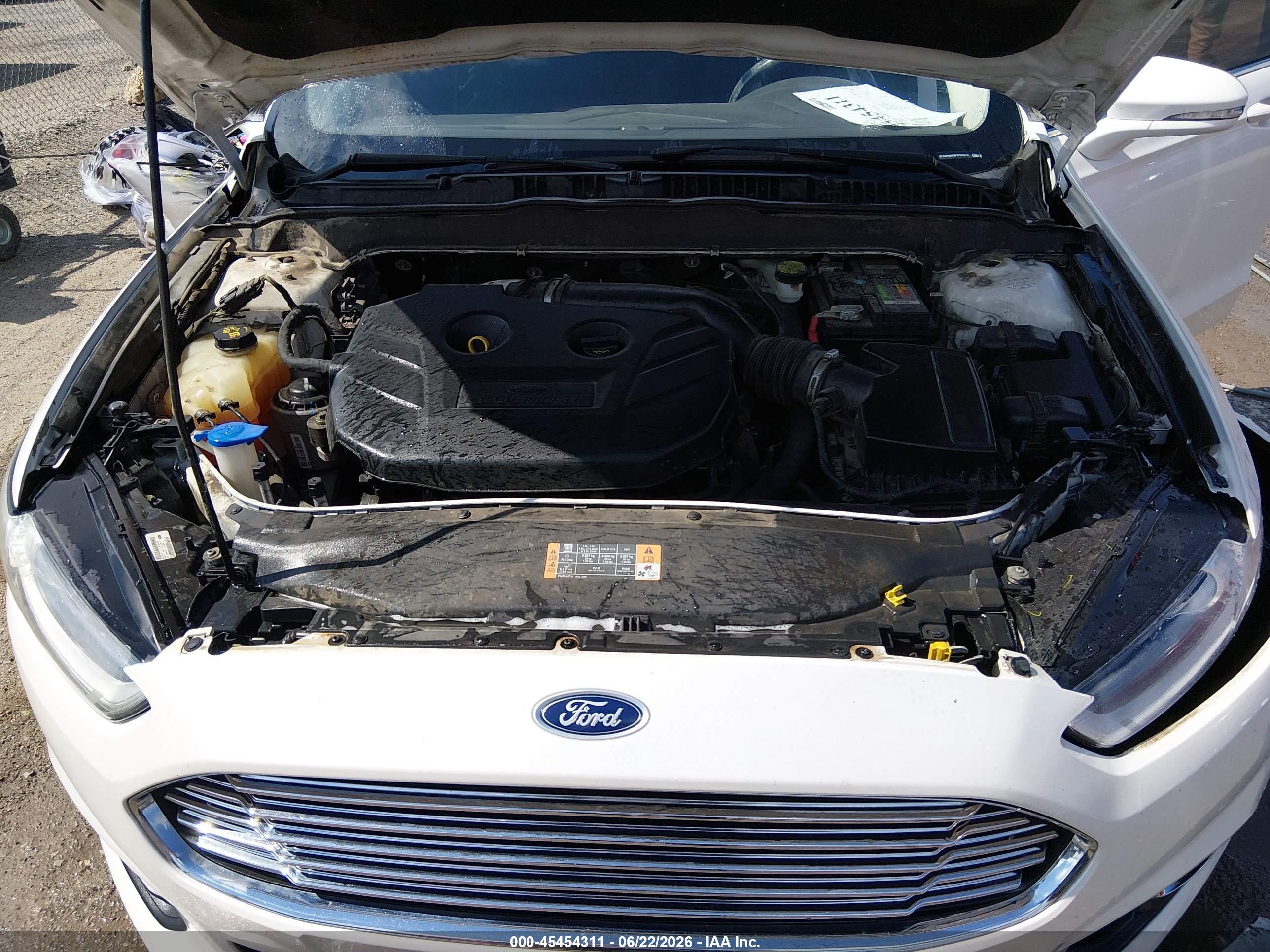 2015 Ford Fusion Se White vin: 3FA6P0H93FR164415