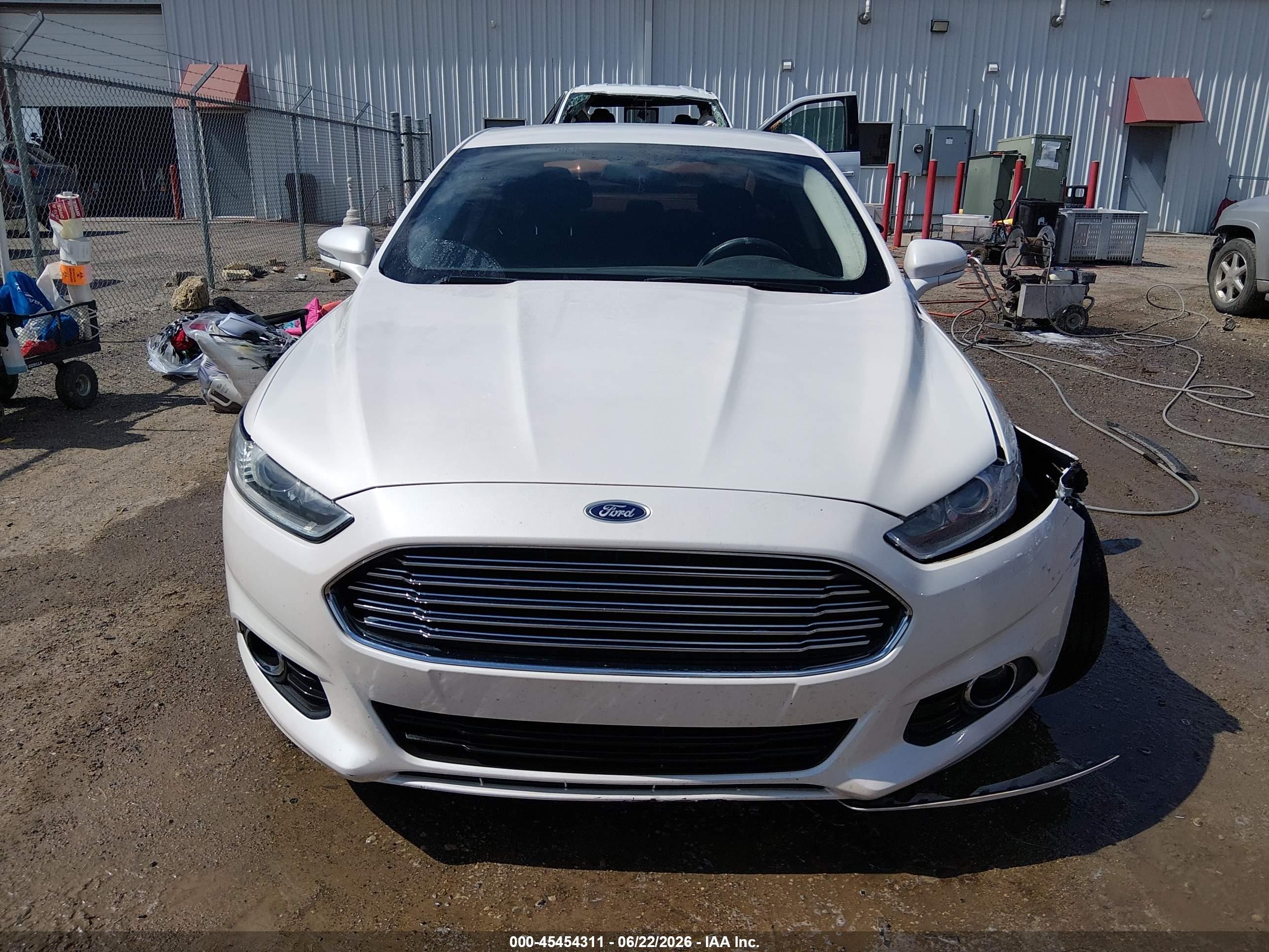 2015 Ford Fusion Se White vin: 3FA6P0H93FR164415