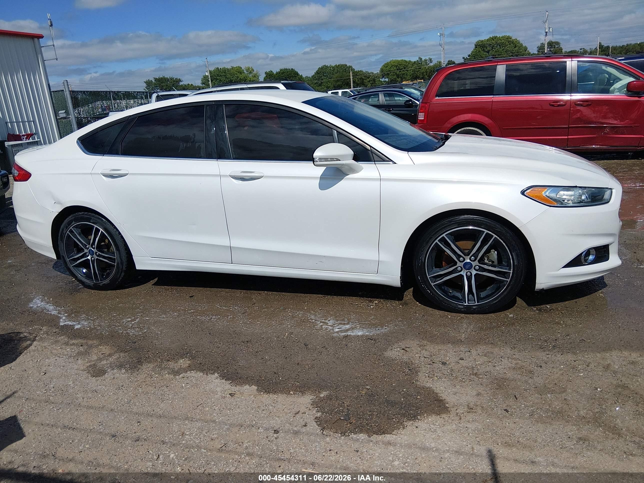 2015 Ford Fusion Se White vin: 3FA6P0H93FR164415
