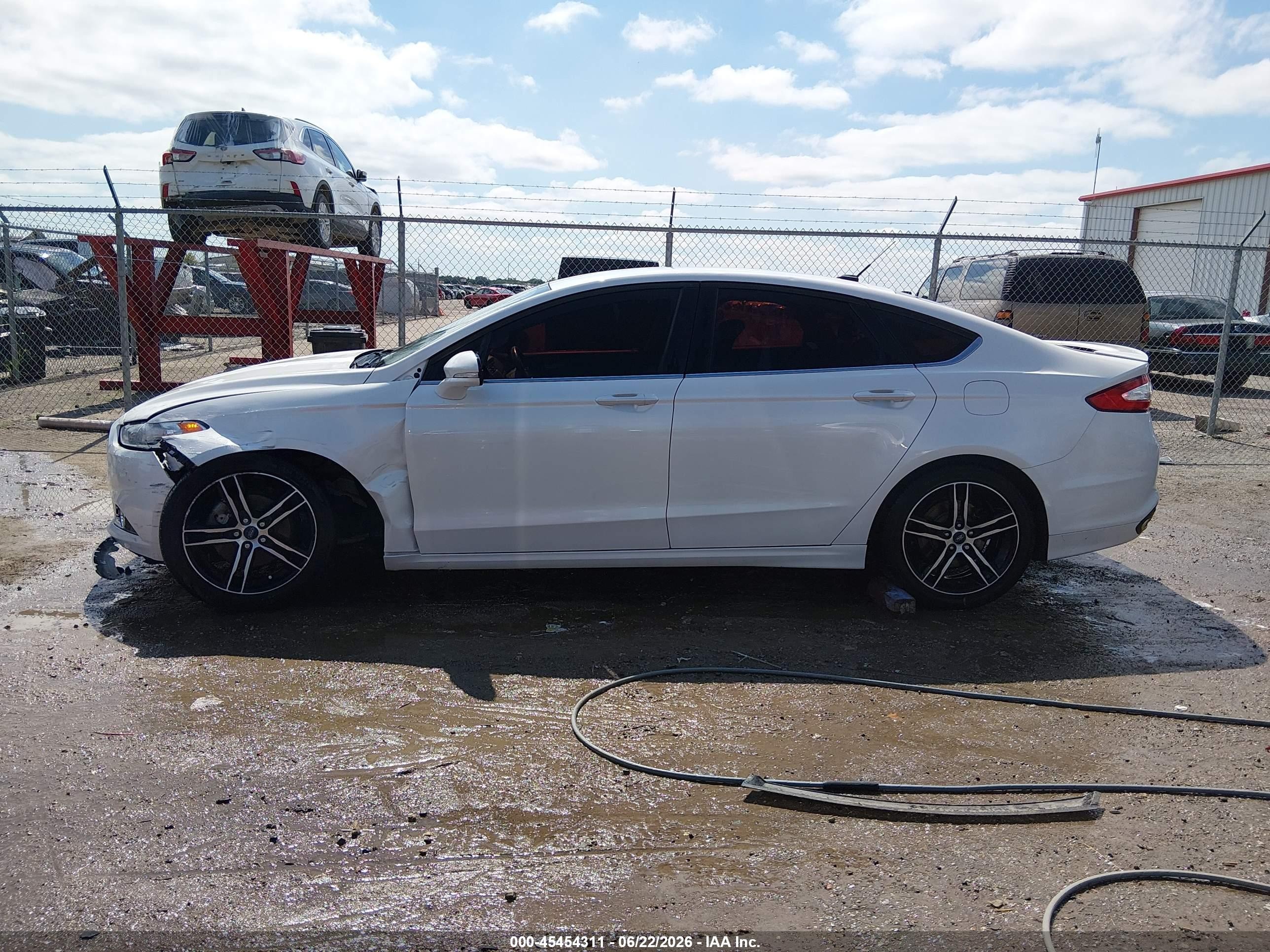 2015 Ford Fusion Se White vin: 3FA6P0H93FR164415