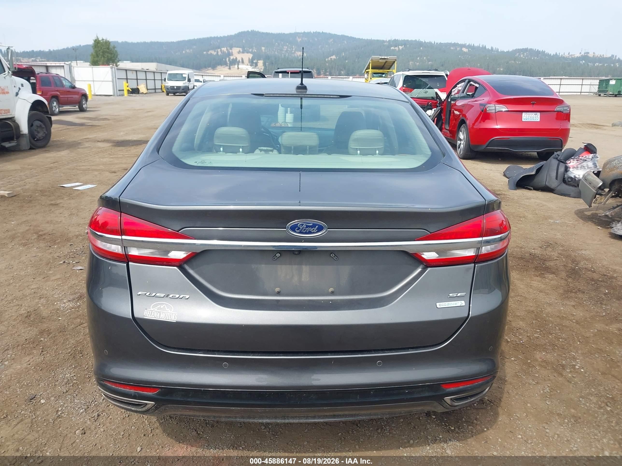 2017 Ford Fusion Se Серый vin: 3FA6P0H93HR380610