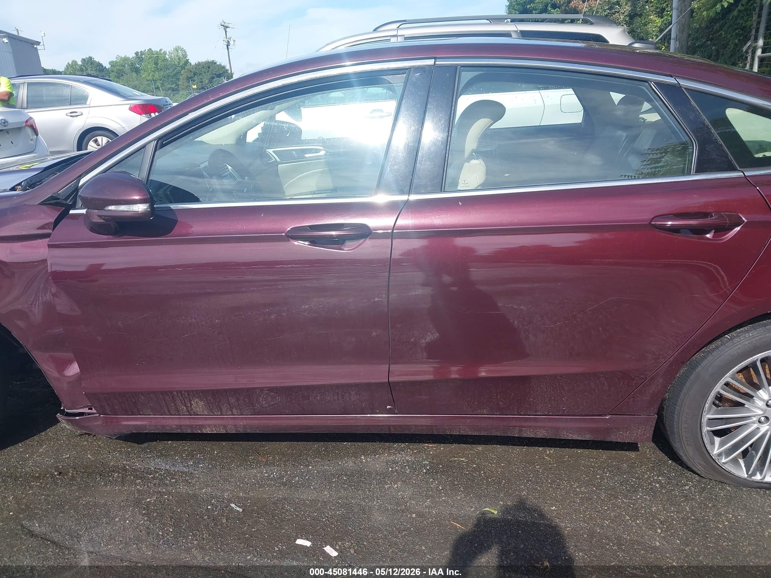 2013 Ford Fusion Se Burgundy vin: 3FA6P0H94DR211500