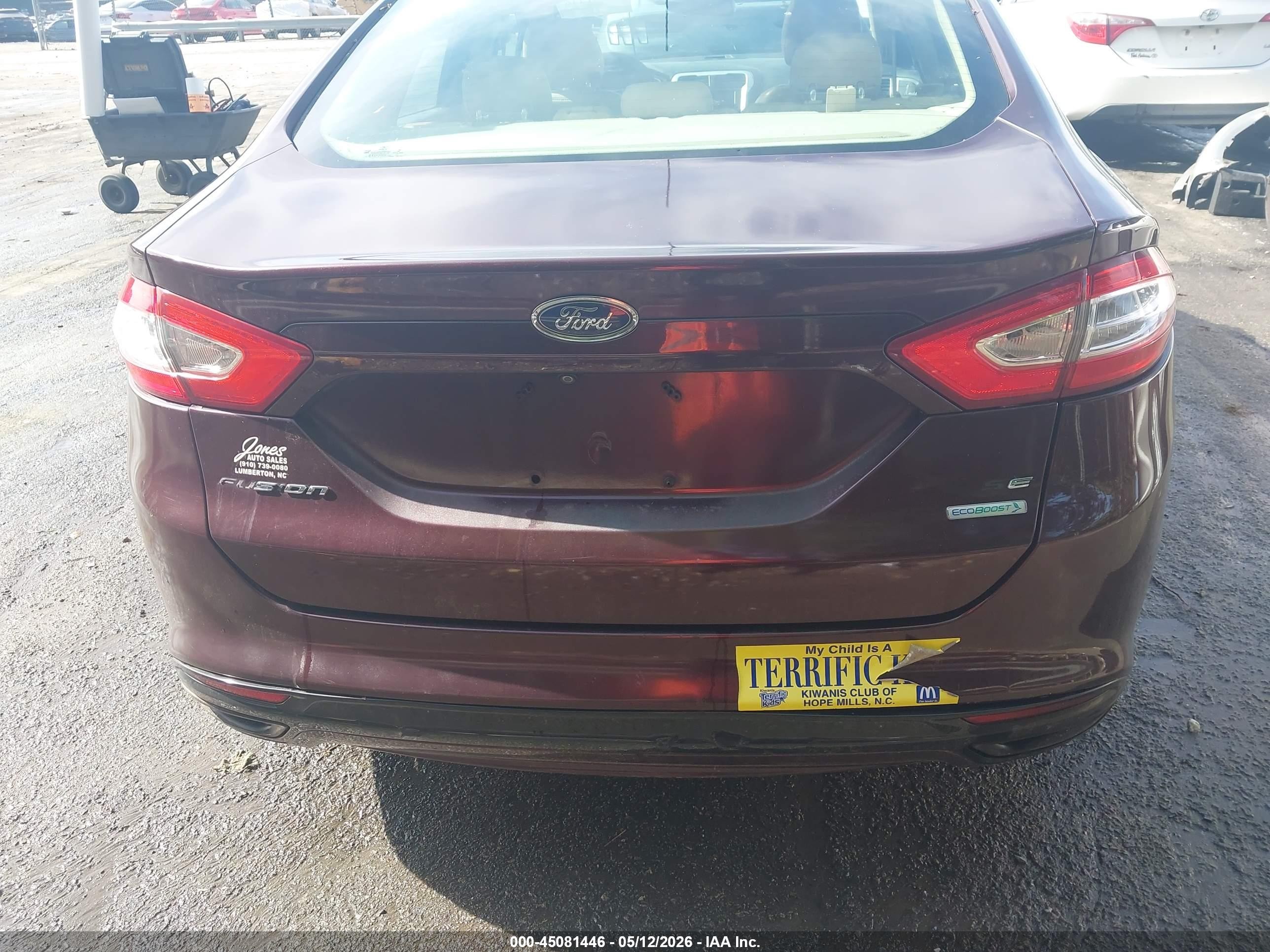 2013 Ford Fusion Se Burgundy vin: 3FA6P0H94DR211500