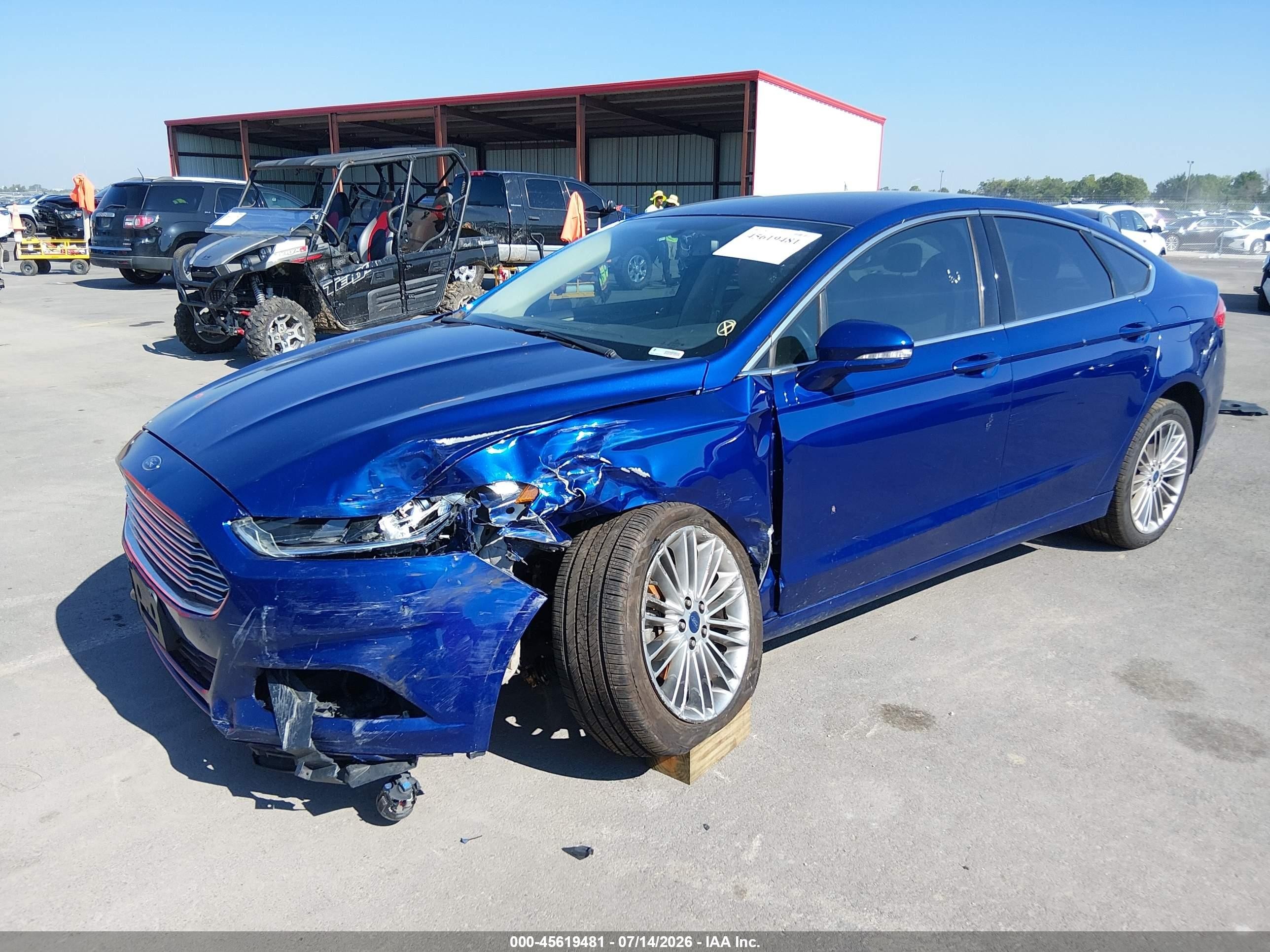 2013 Ford Fusion Se Blue vin: 3FA6P0H94DR331538
