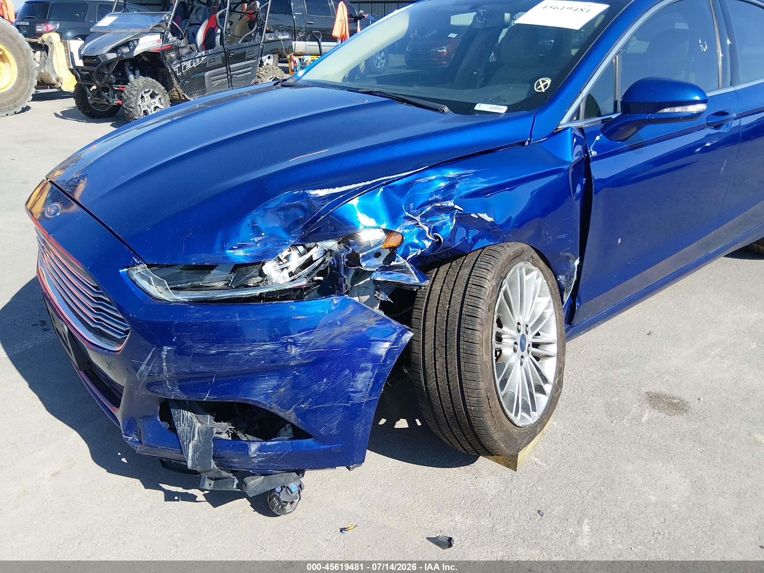 2013 Ford Fusion Se Blue vin: 3FA6P0H94DR331538