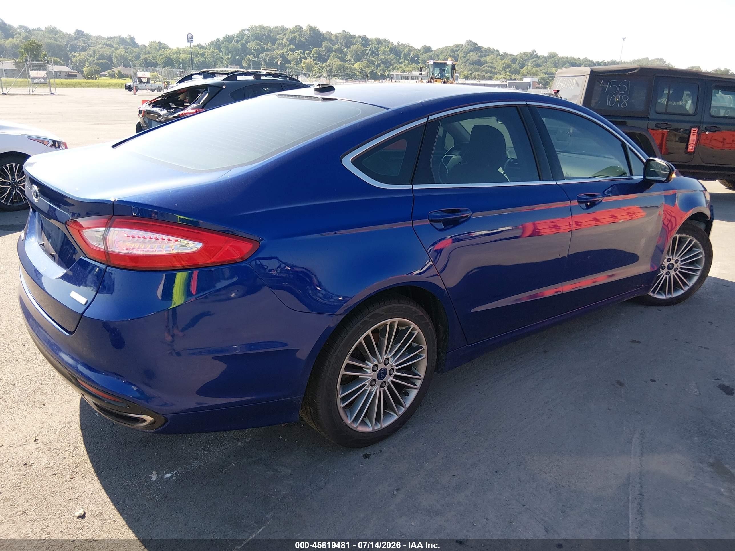 2013 Ford Fusion Se Blue vin: 3FA6P0H94DR331538