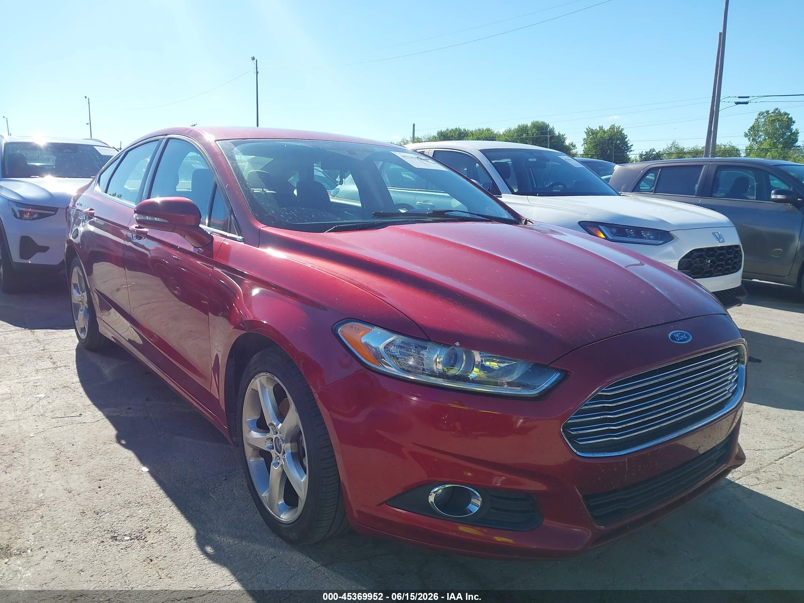 2014 Ford Fusion Se Red vin: 3FA6P0H94ER189872