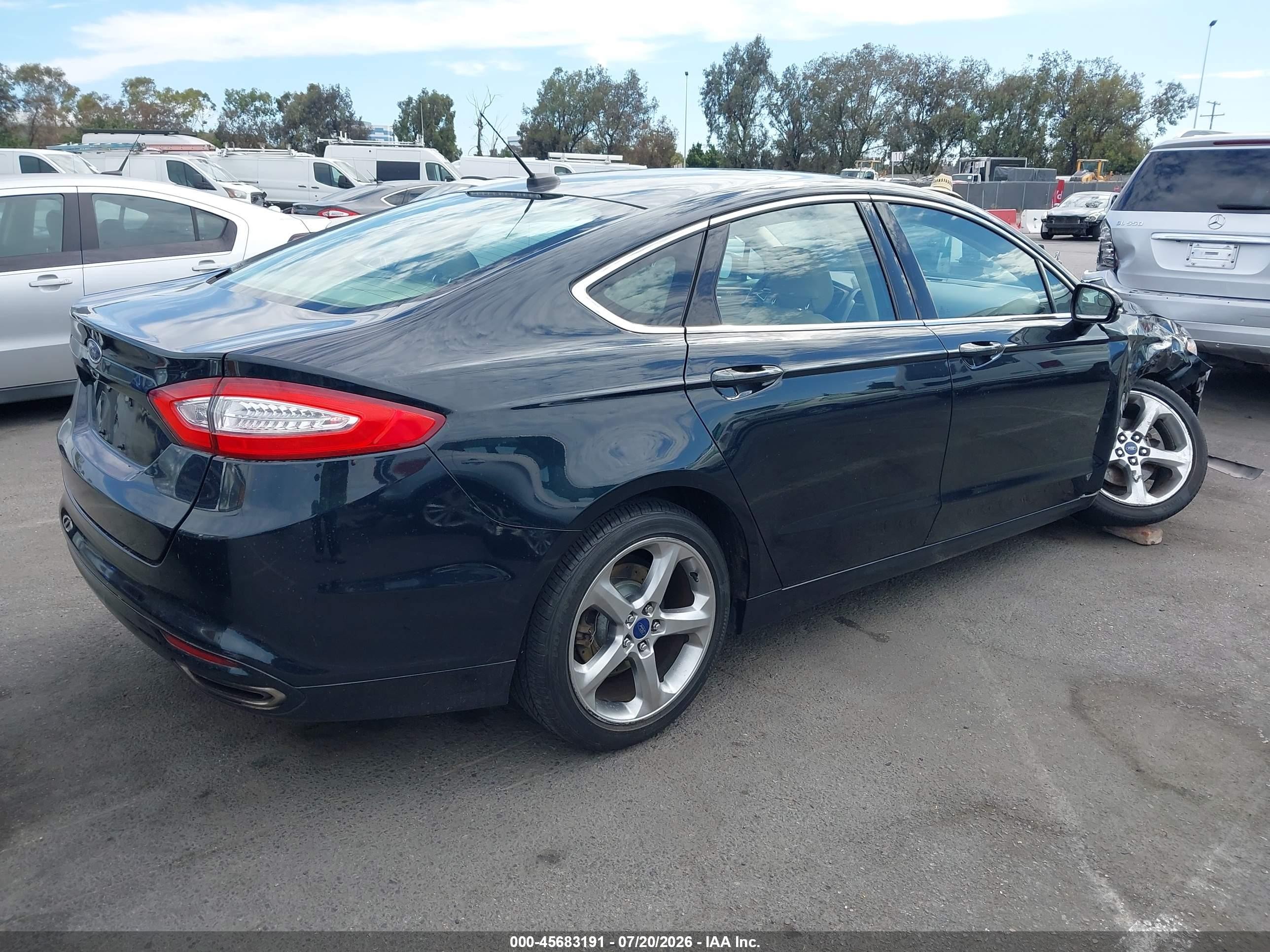 2014 Ford Fusion Se Dark Blue vin: 3FA6P0H94ER228895