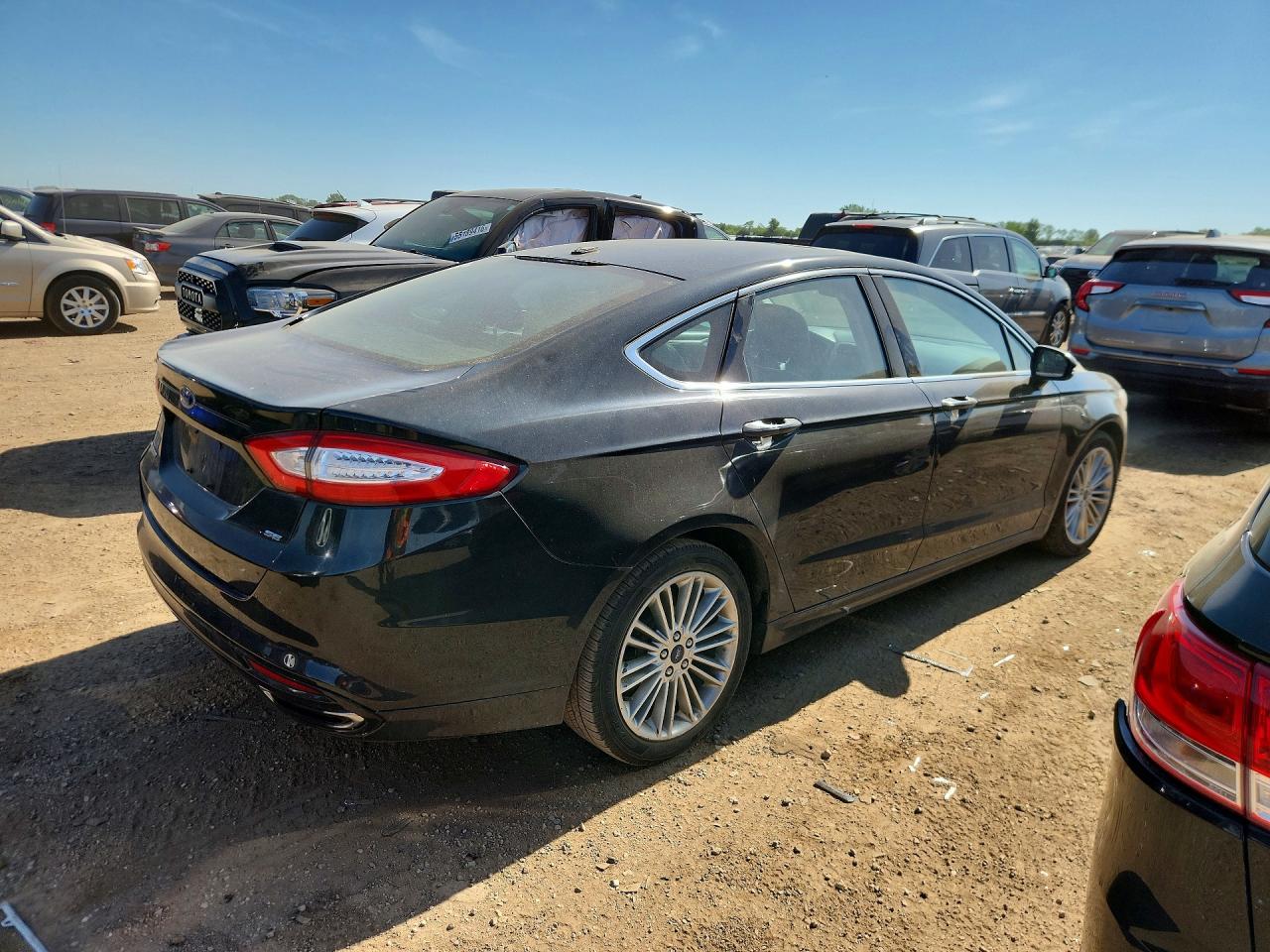 2014 Ford Fusion Se Black vin: 3FA6P0H94ER242604