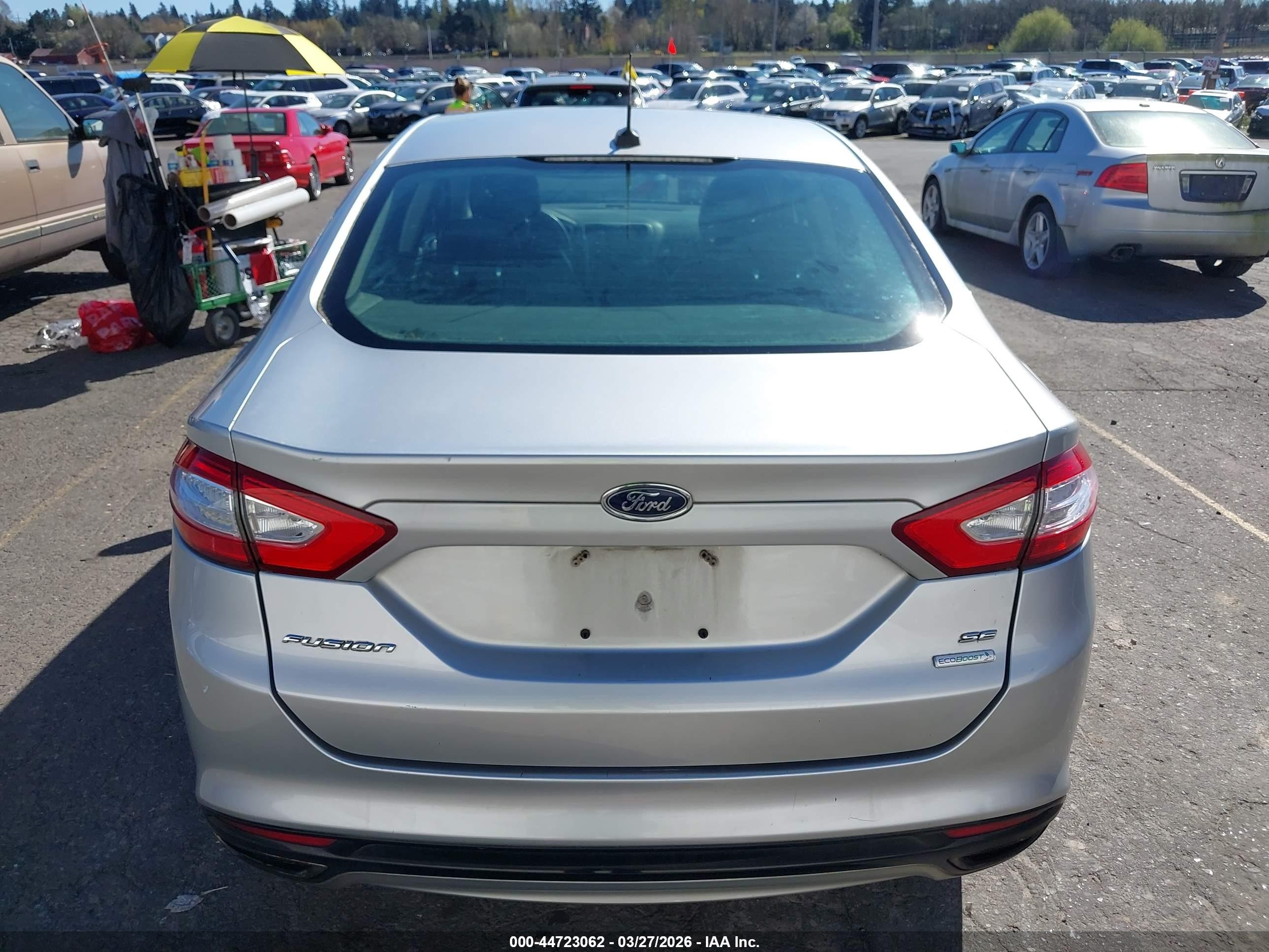 2014 Ford Fusion Se Silver vin: 3FA6P0H94ER244885