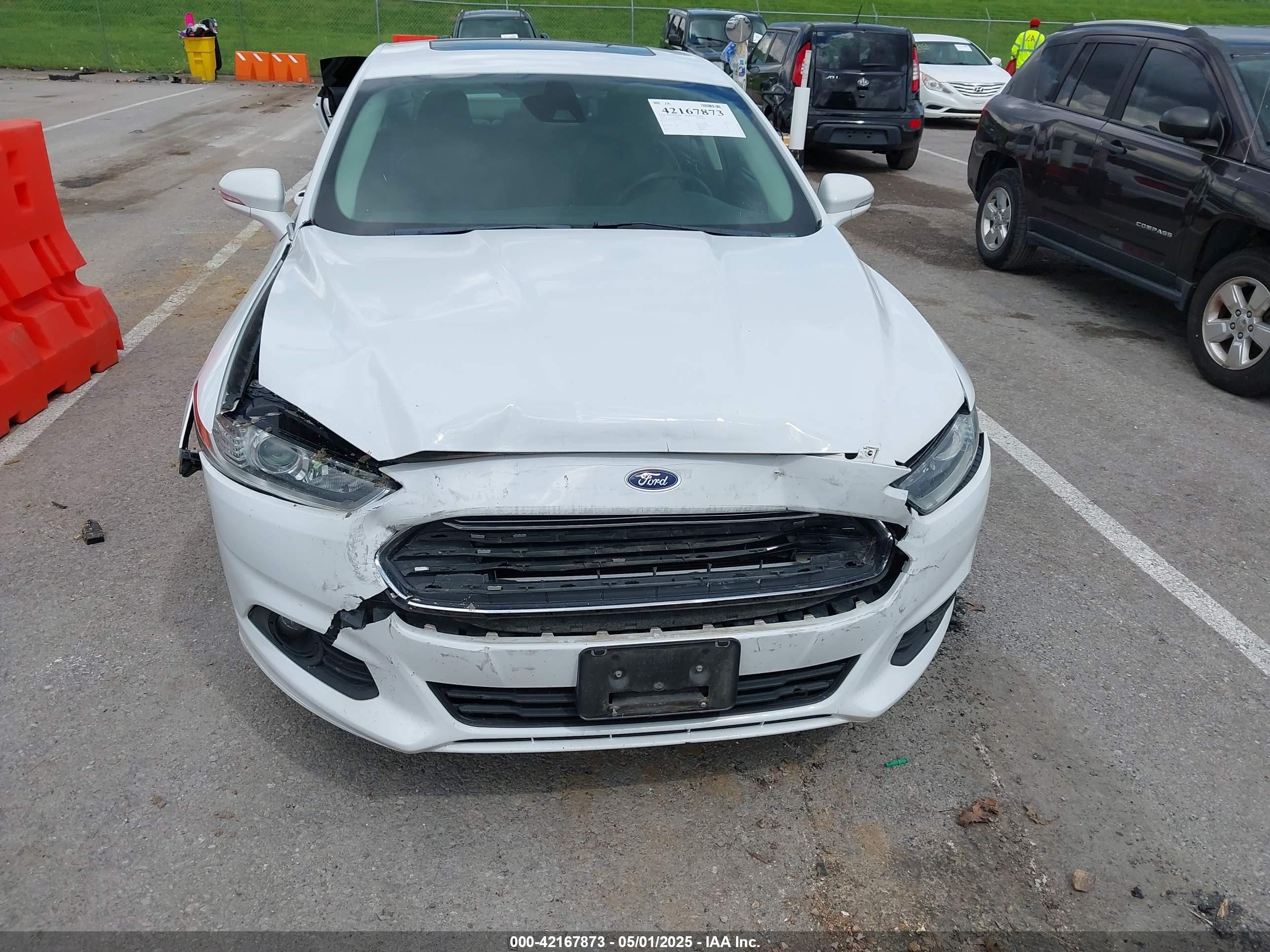 2014 Ford Fusion Se White vin: 3FA6P0H94ER266837