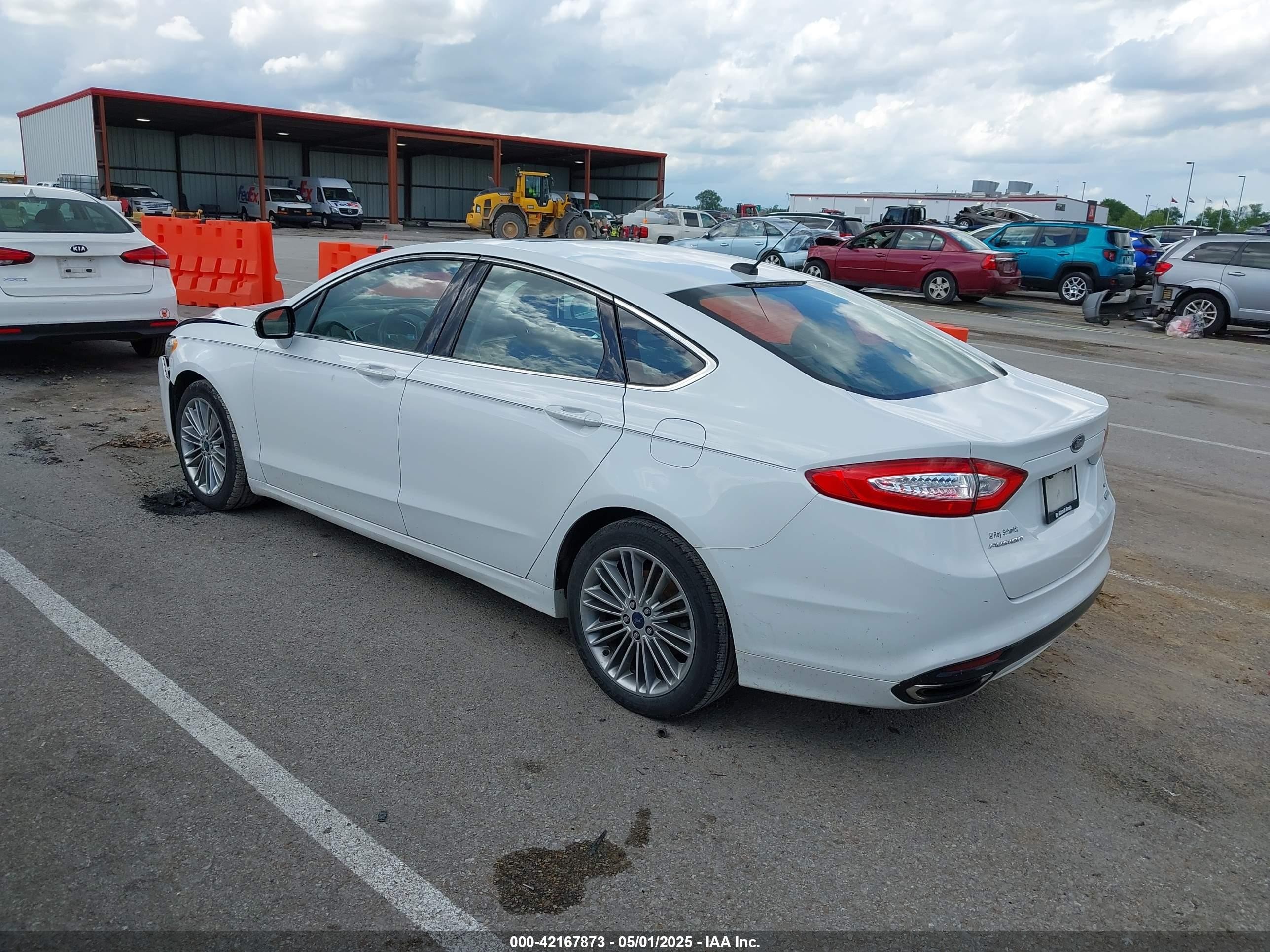 2014 Ford Fusion Se White vin: 3FA6P0H94ER266837