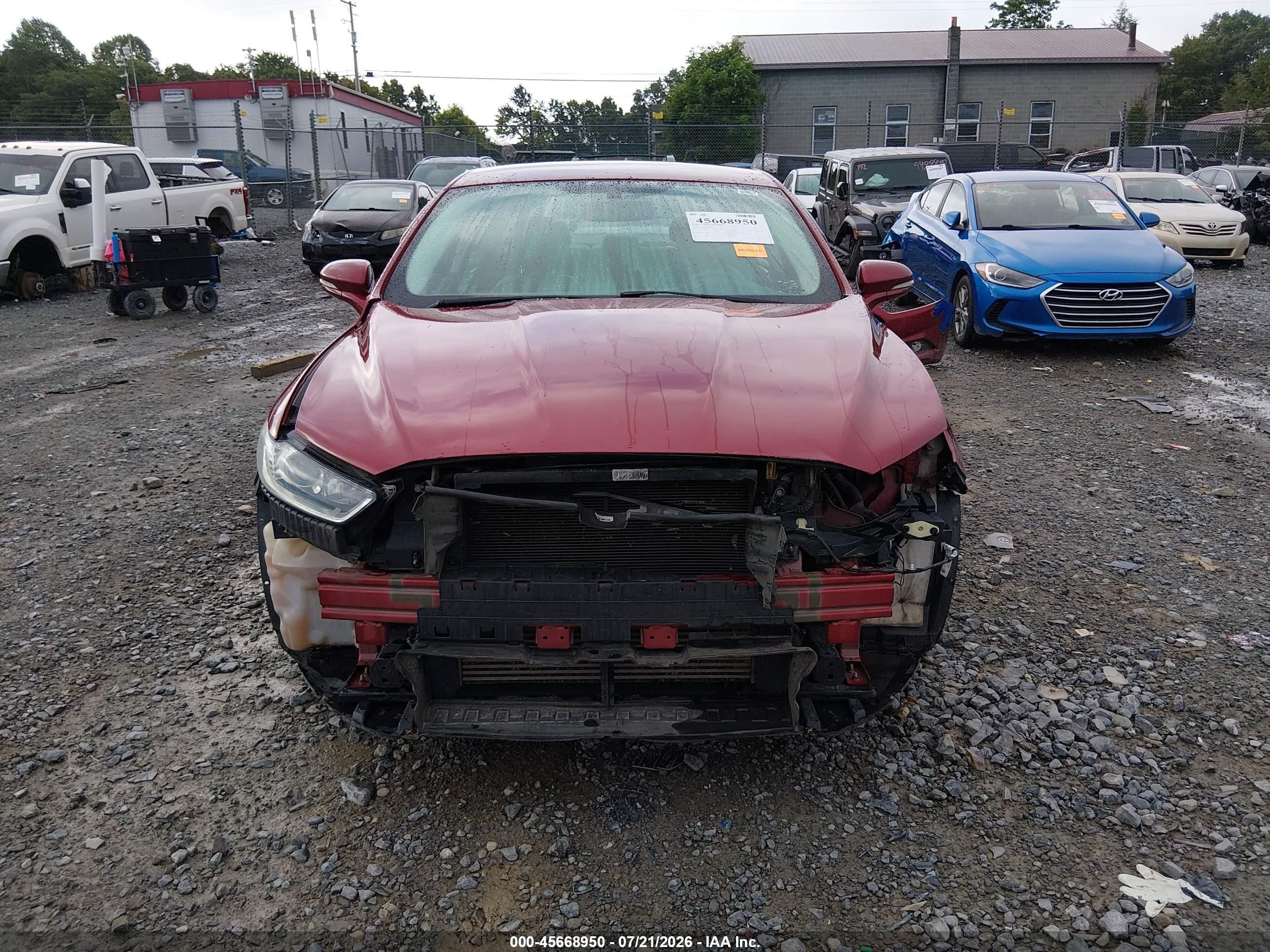 2014 Ford Fusion Se Red vin: 3FA6P0H94ER308150