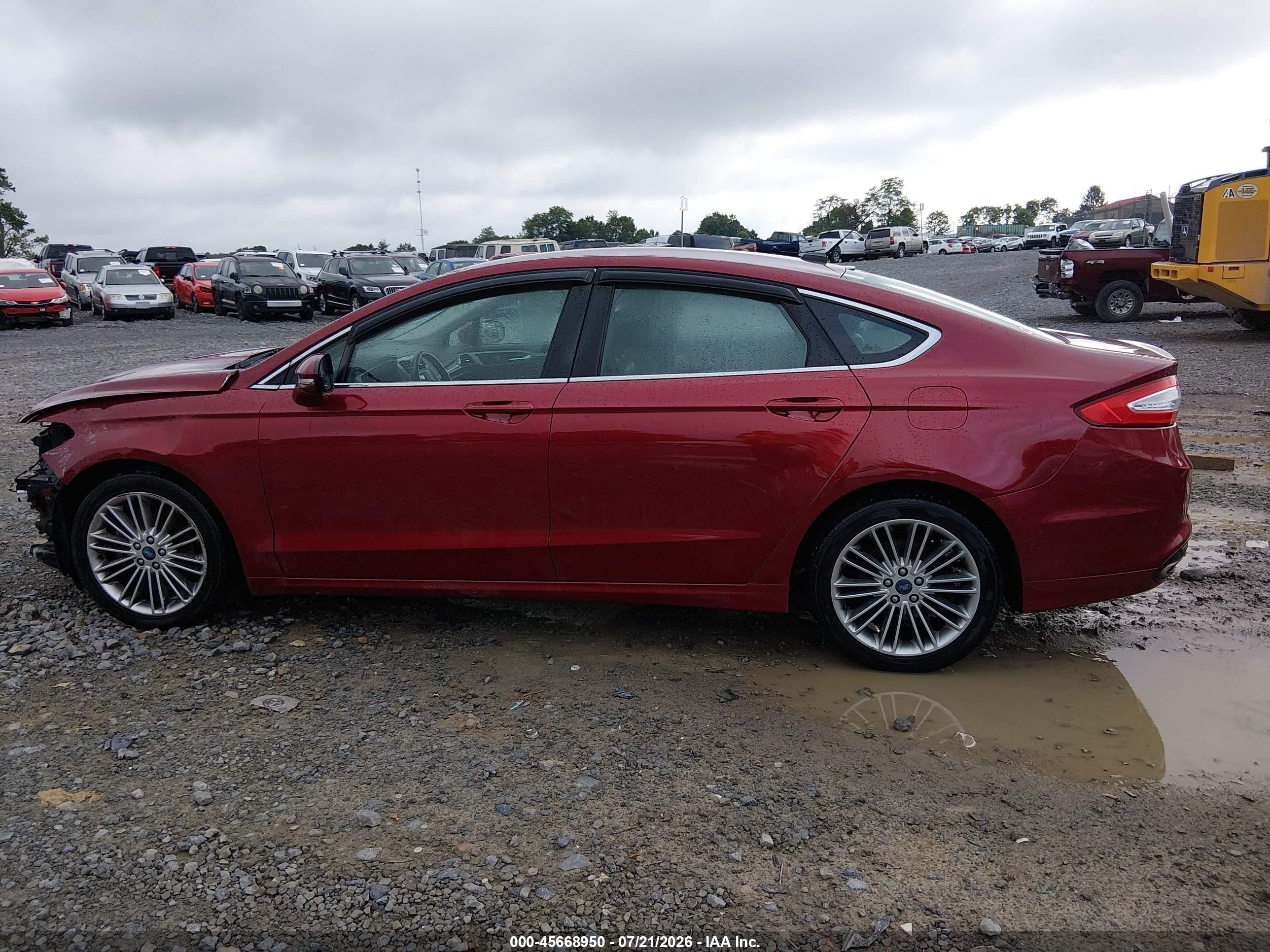 2014 Ford Fusion Se Red vin: 3FA6P0H94ER308150