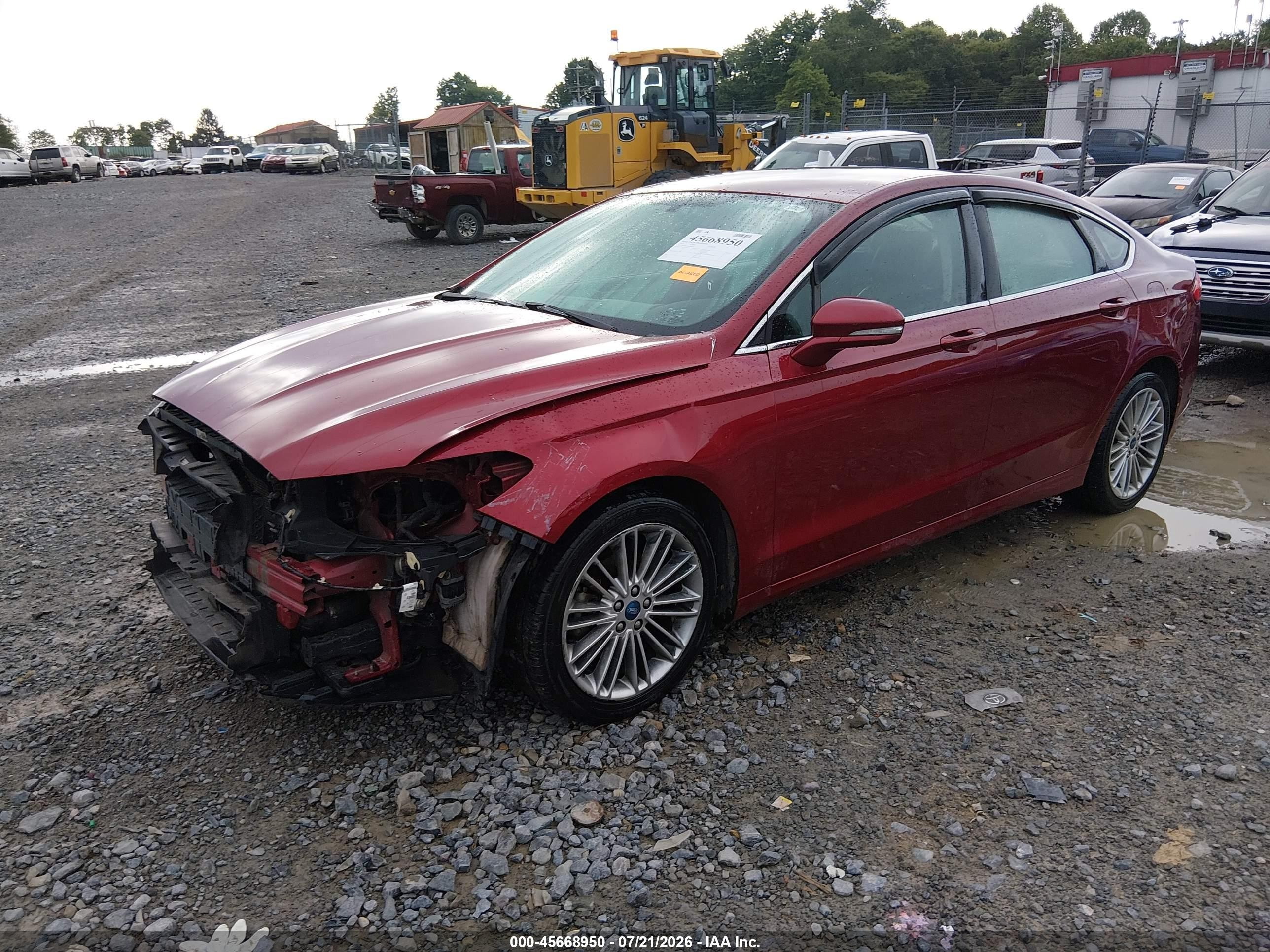 2014 Ford Fusion Se Red vin: 3FA6P0H94ER308150