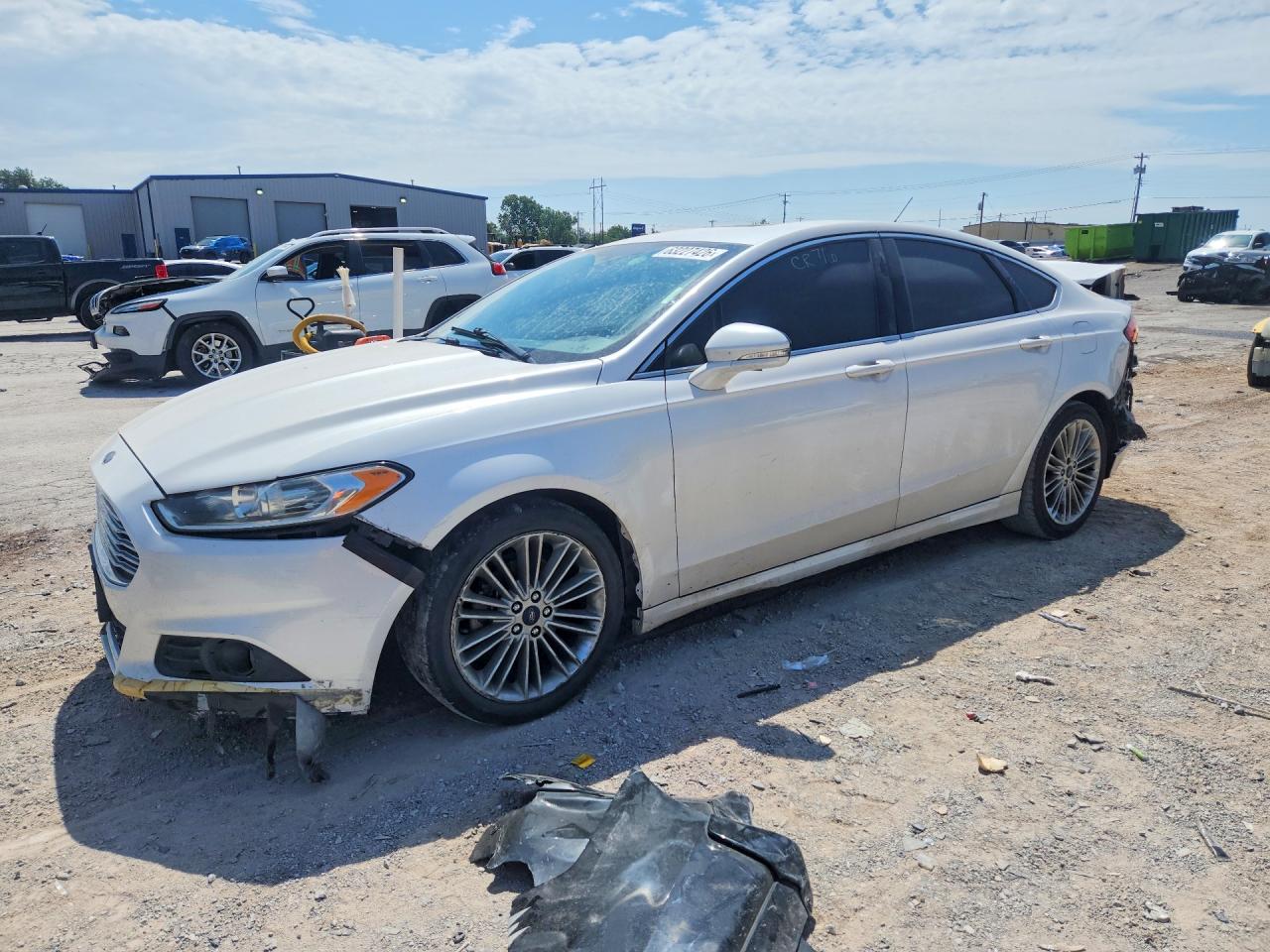 2015 Ford Fusion Se White vin: 3FA6P0H94FR233726