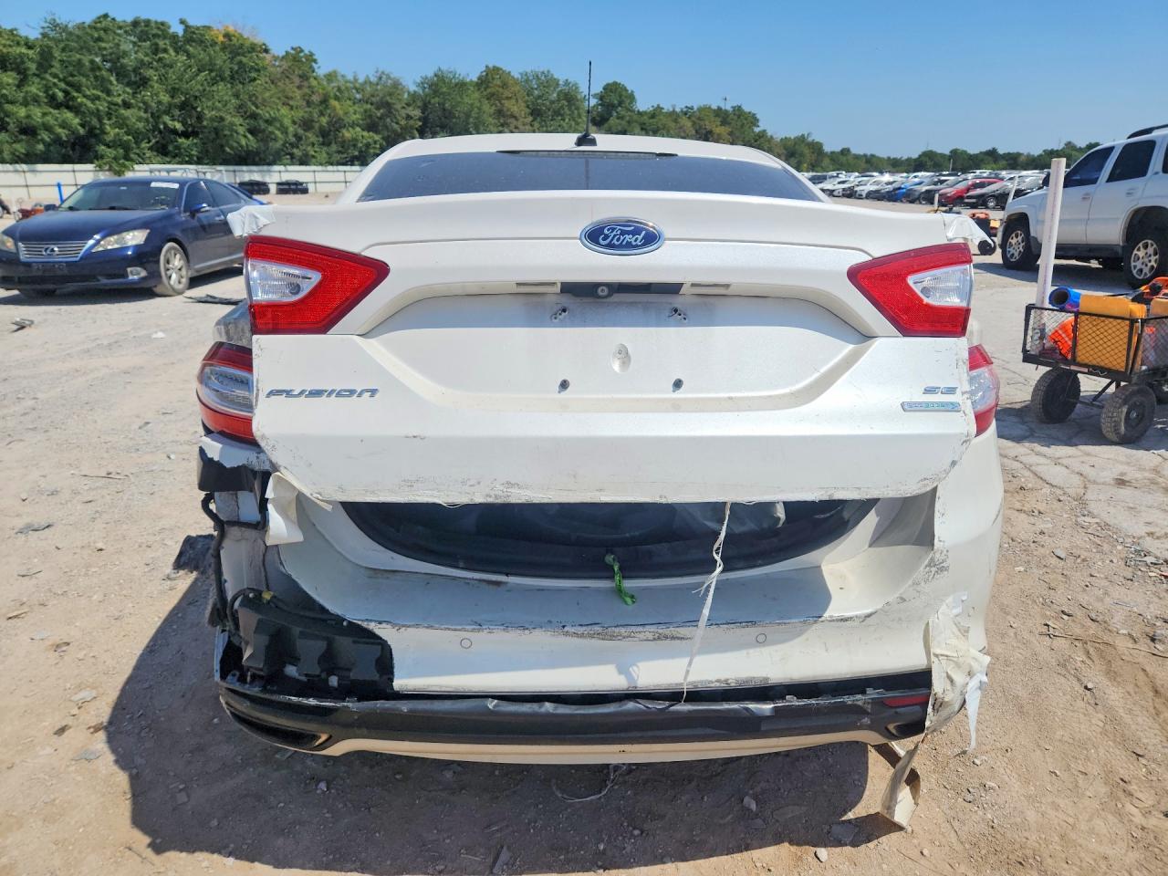 2015 Ford Fusion Se White vin: 3FA6P0H94FR233726