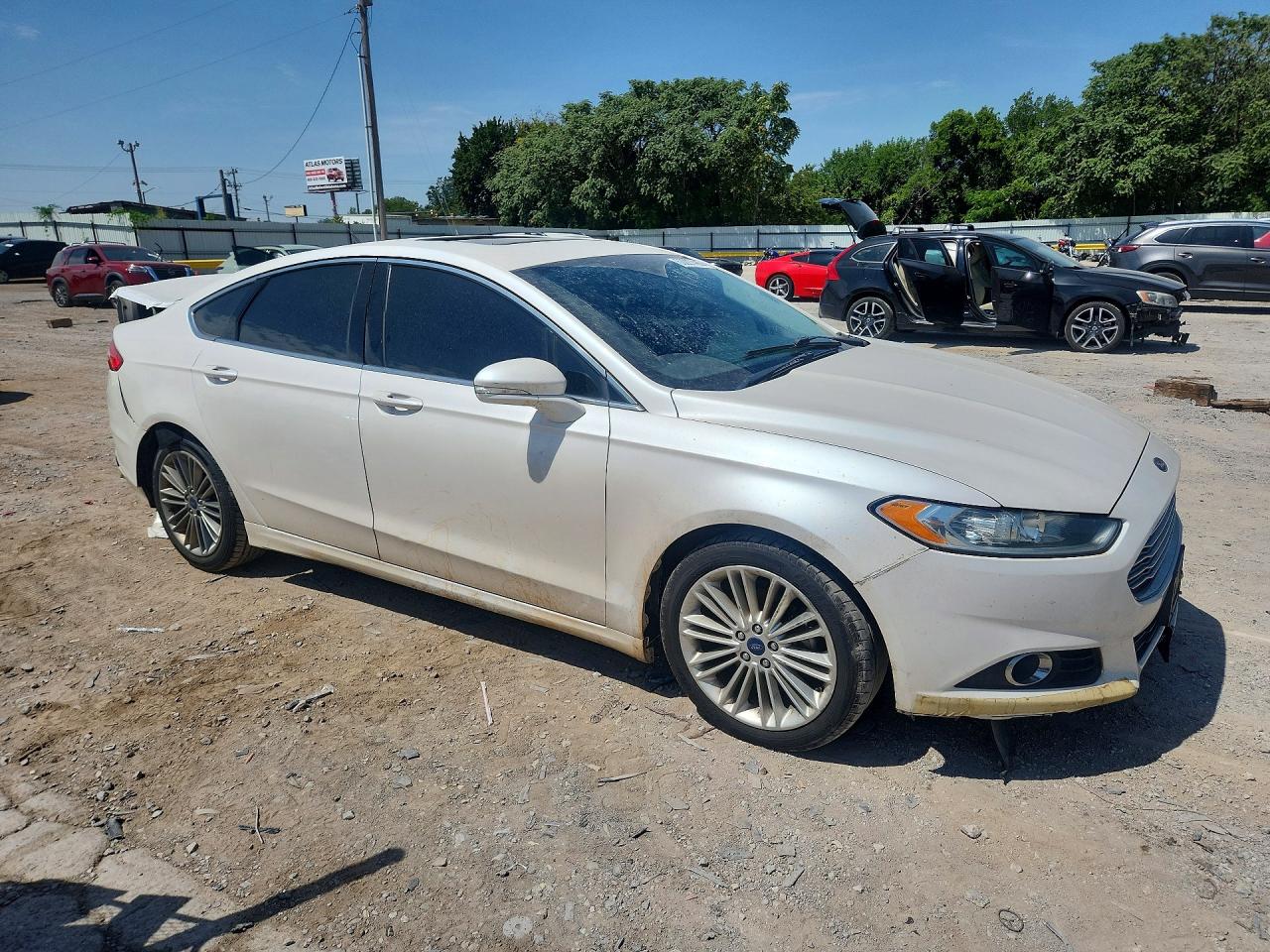 2015 Ford Fusion Se White vin: 3FA6P0H94FR233726