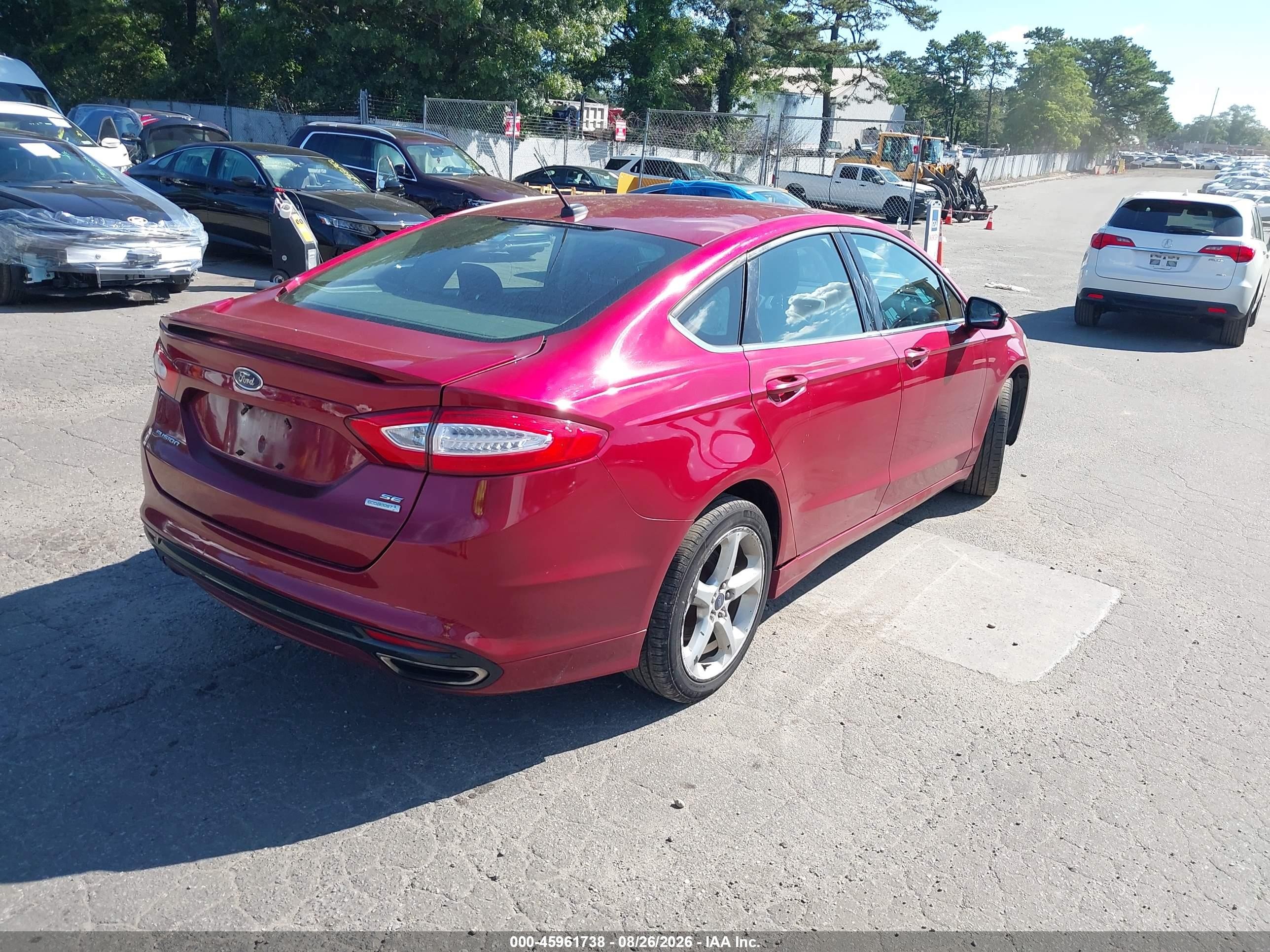 2015 Ford Fusion Se Red vin: 3FA6P0H94FR269061