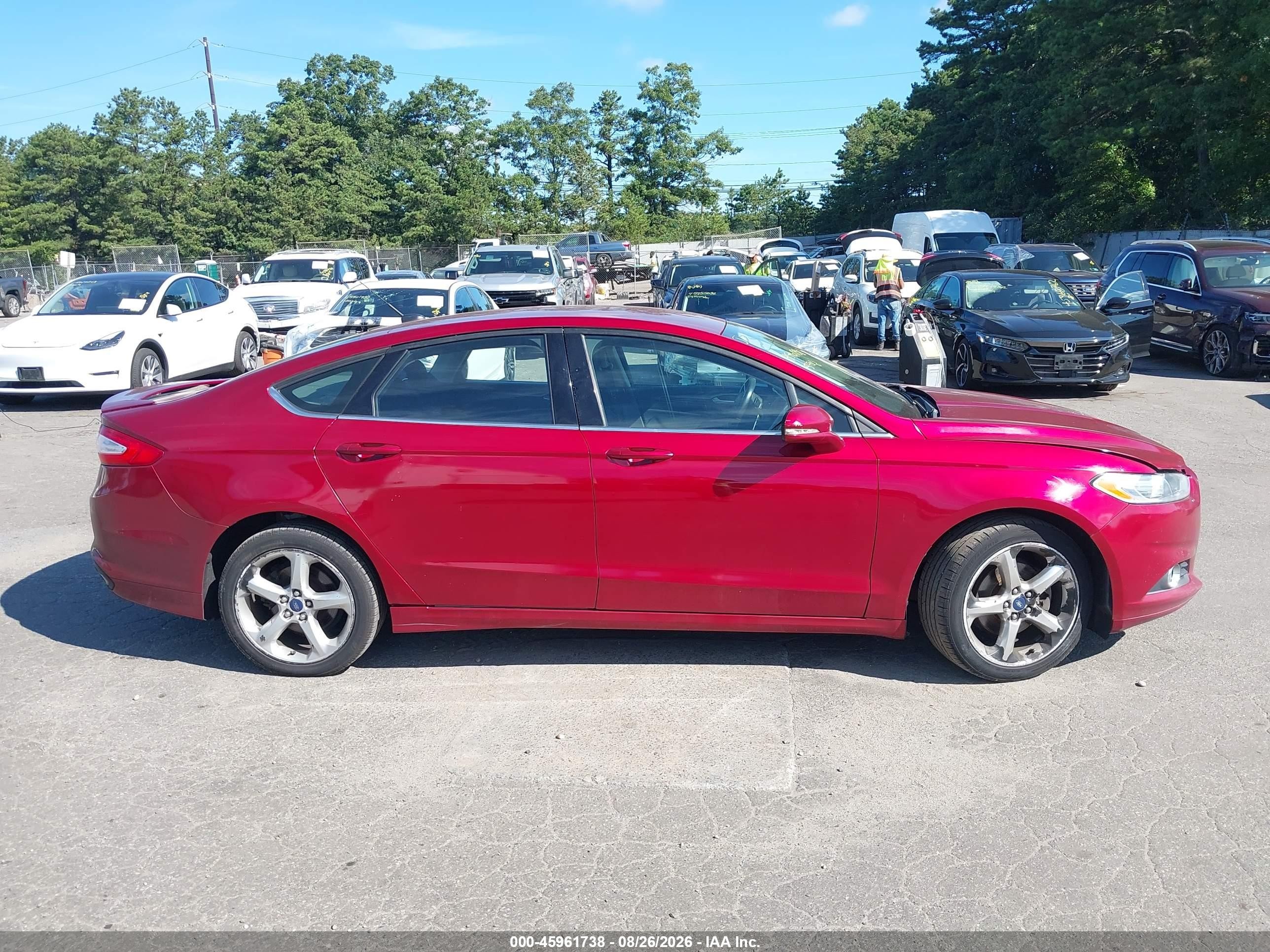 2015 Ford Fusion Se Red vin: 3FA6P0H94FR269061