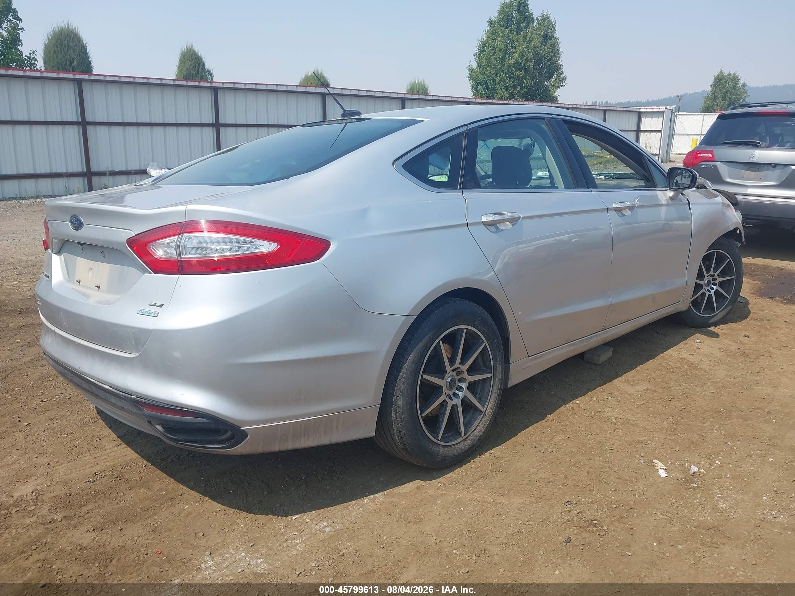 2013 Ford Fusion Se Silver vin: 3FA6P0H95DR388668