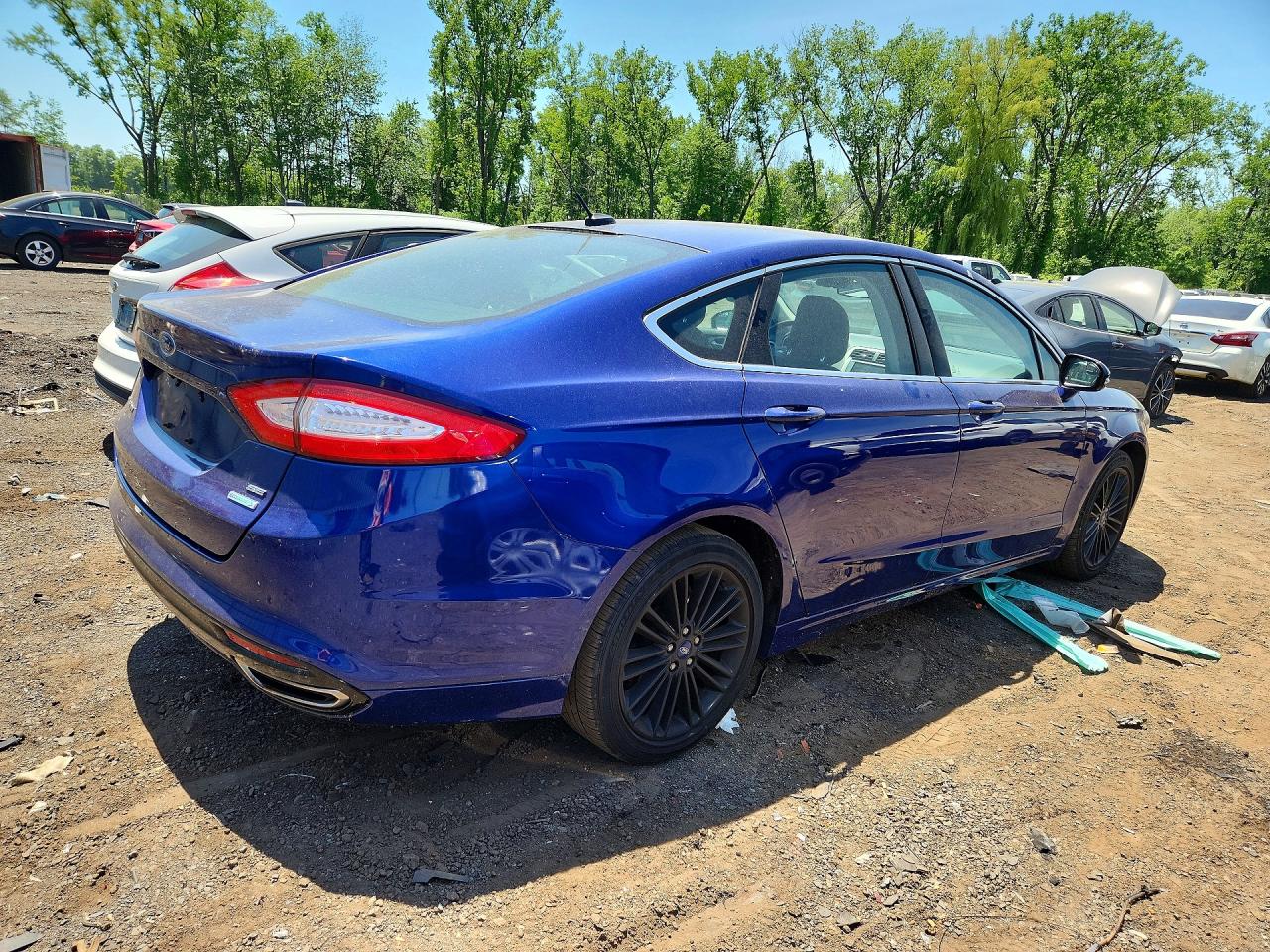 2014 Ford Fusion Se Blue vin: 3FA6P0H95ER189539