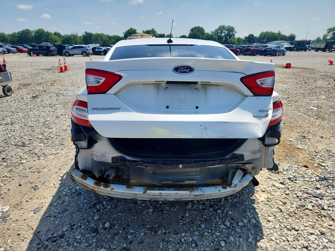 2014 Ford Fusion Se White vin: 3FA6P0H95ER301756