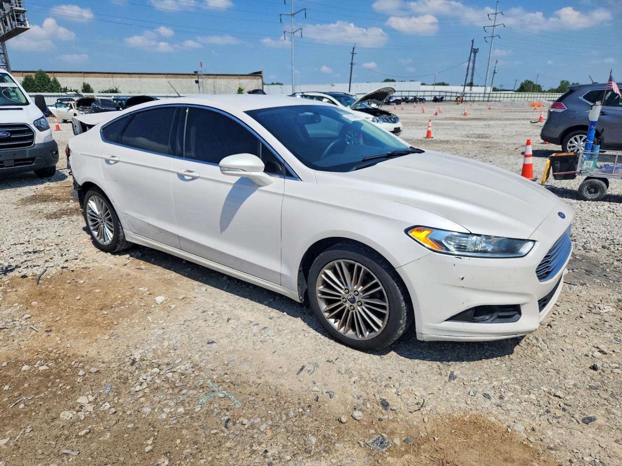 2014 Ford Fusion Se White vin: 3FA6P0H95ER301756