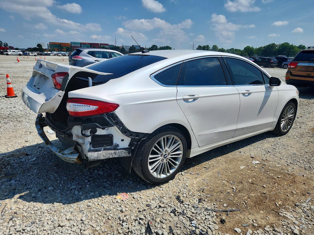 2014 Ford Fusion Se White vin: 3FA6P0H95ER301756