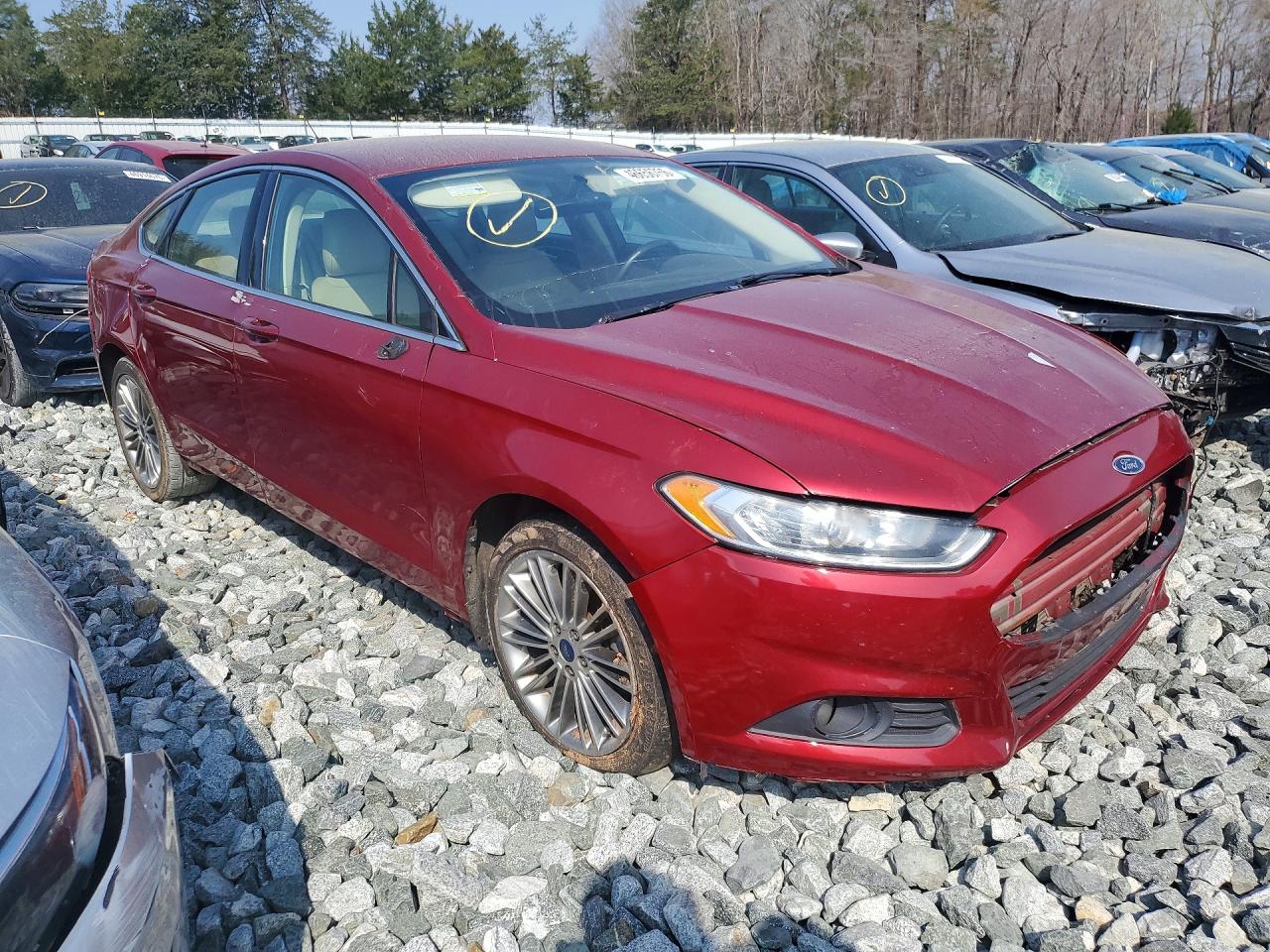 2014 Ford Fusion Se Red vin: 3FA6P0H95ER381706
