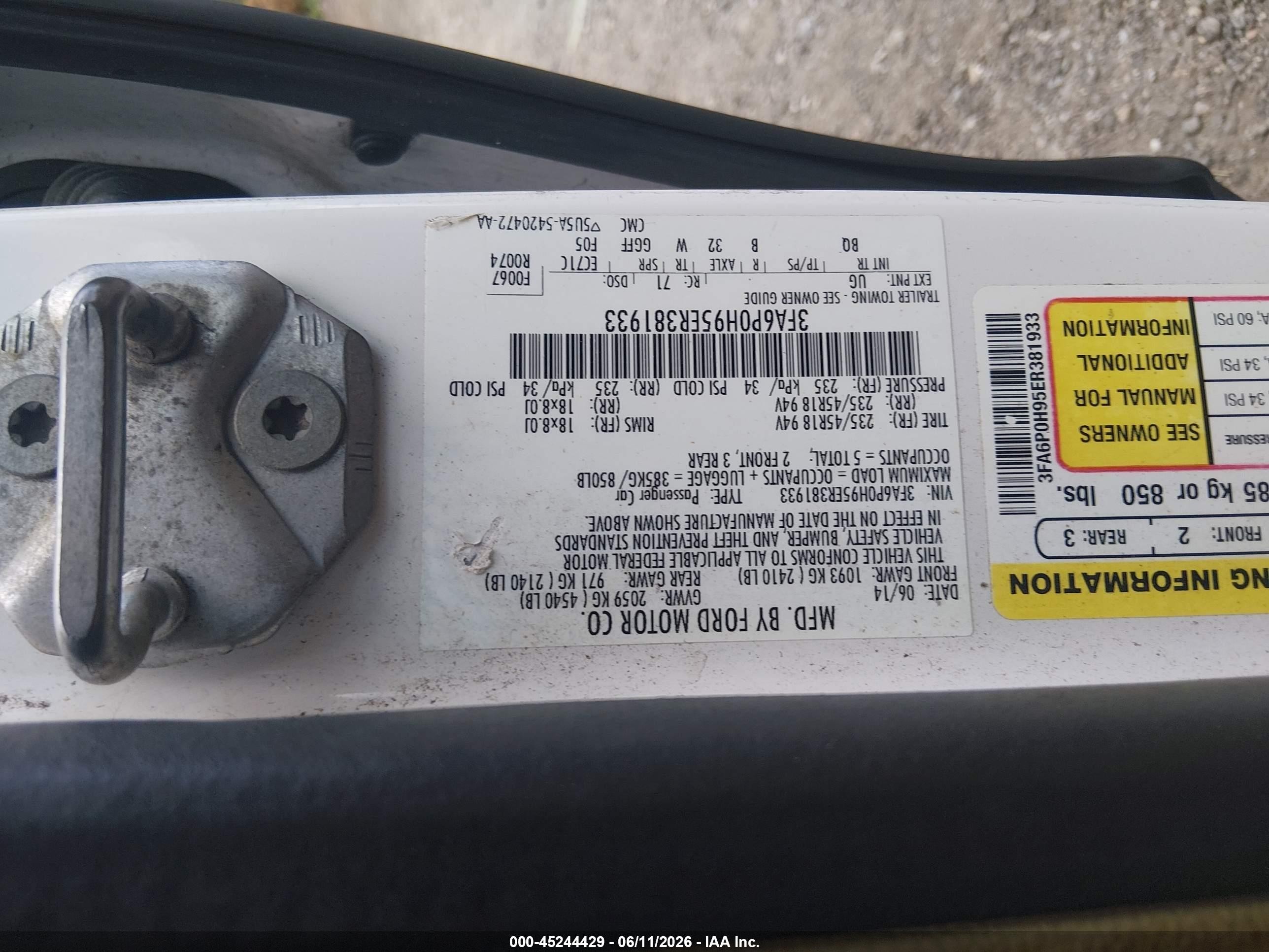 2014 Ford Fusion Se White vin: 3FA6P0H95ER381933