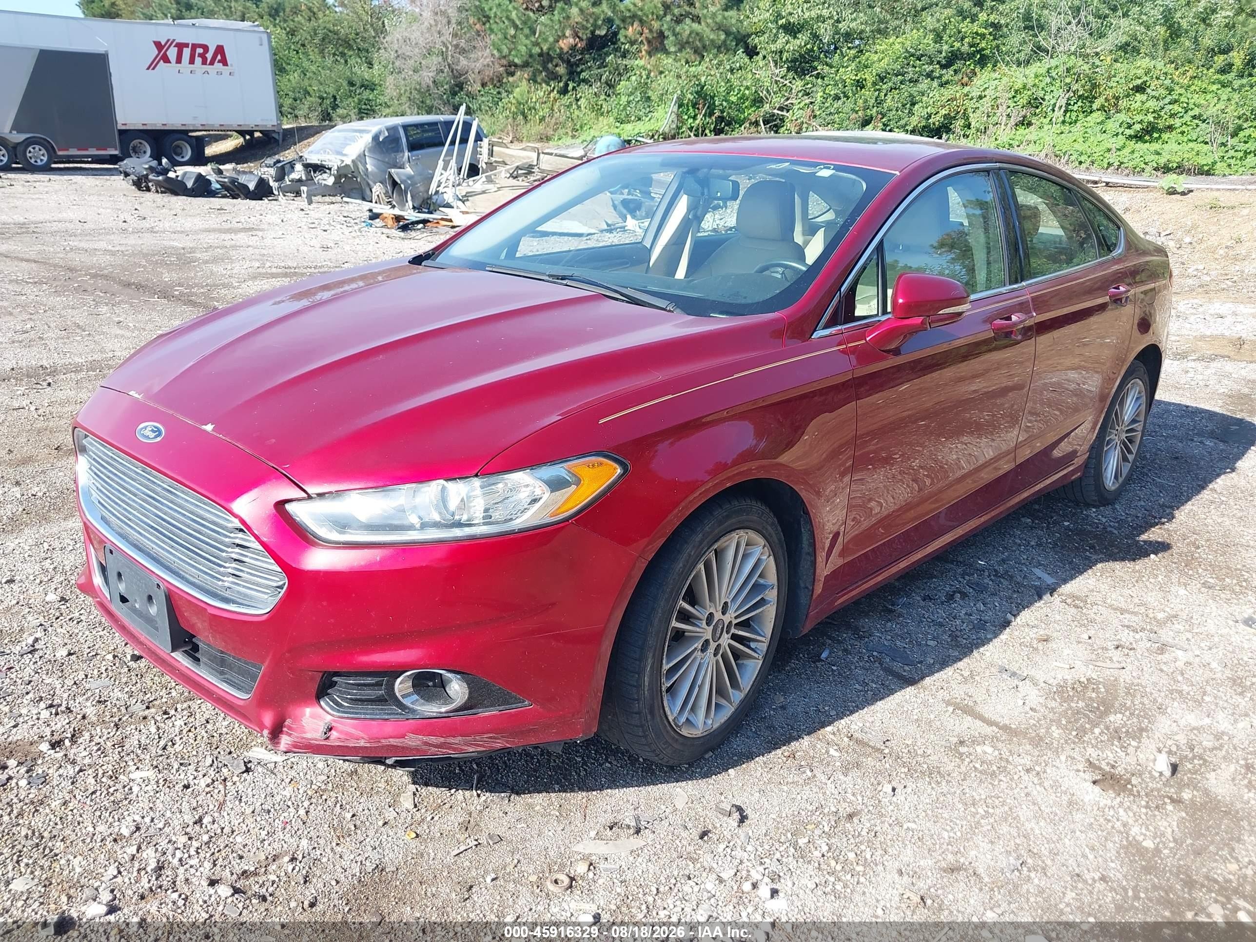 2015 Ford Fusion Se Red vin: 3FA6P0H95FR142173