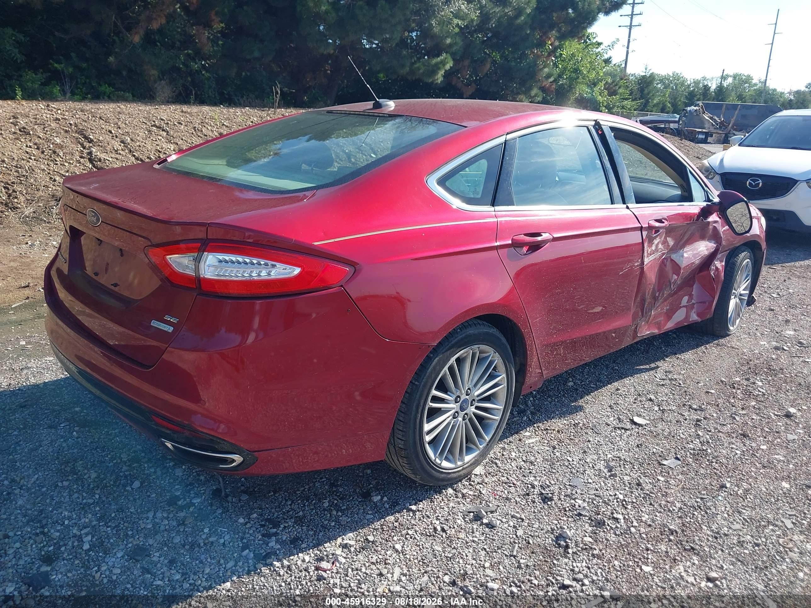 2015 Ford Fusion Se Red vin: 3FA6P0H95FR142173