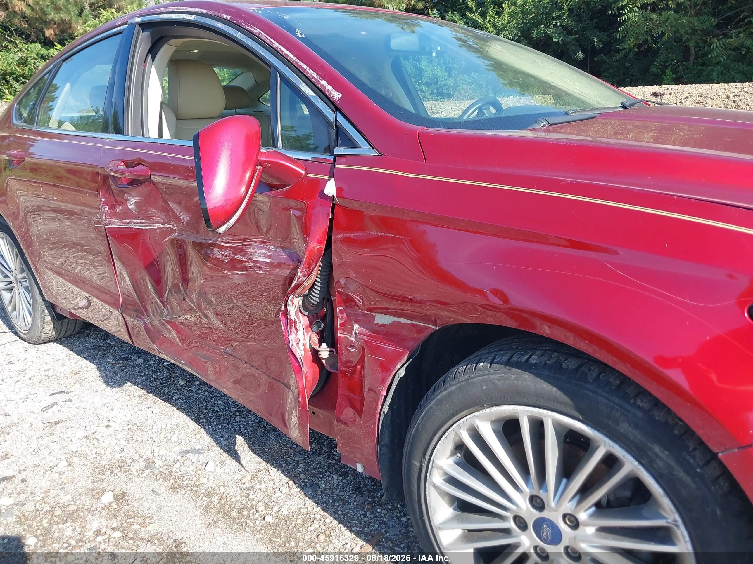 2015 Ford Fusion Se Red vin: 3FA6P0H95FR142173