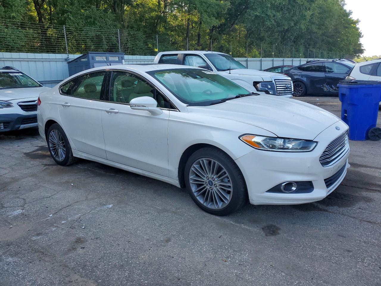 2015 Ford Fusion Se White vin: 3FA6P0H95FR288041