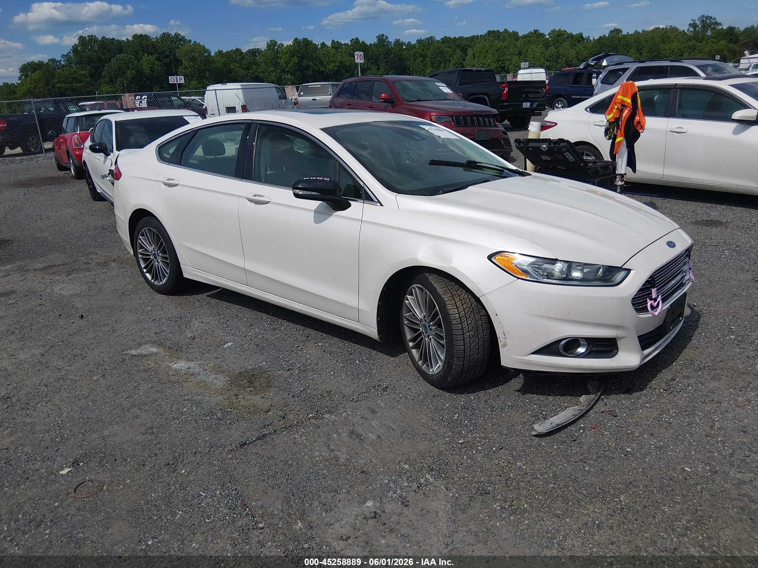 2013 Ford Fusion Se White vin: 3FA6P0H96DR105128