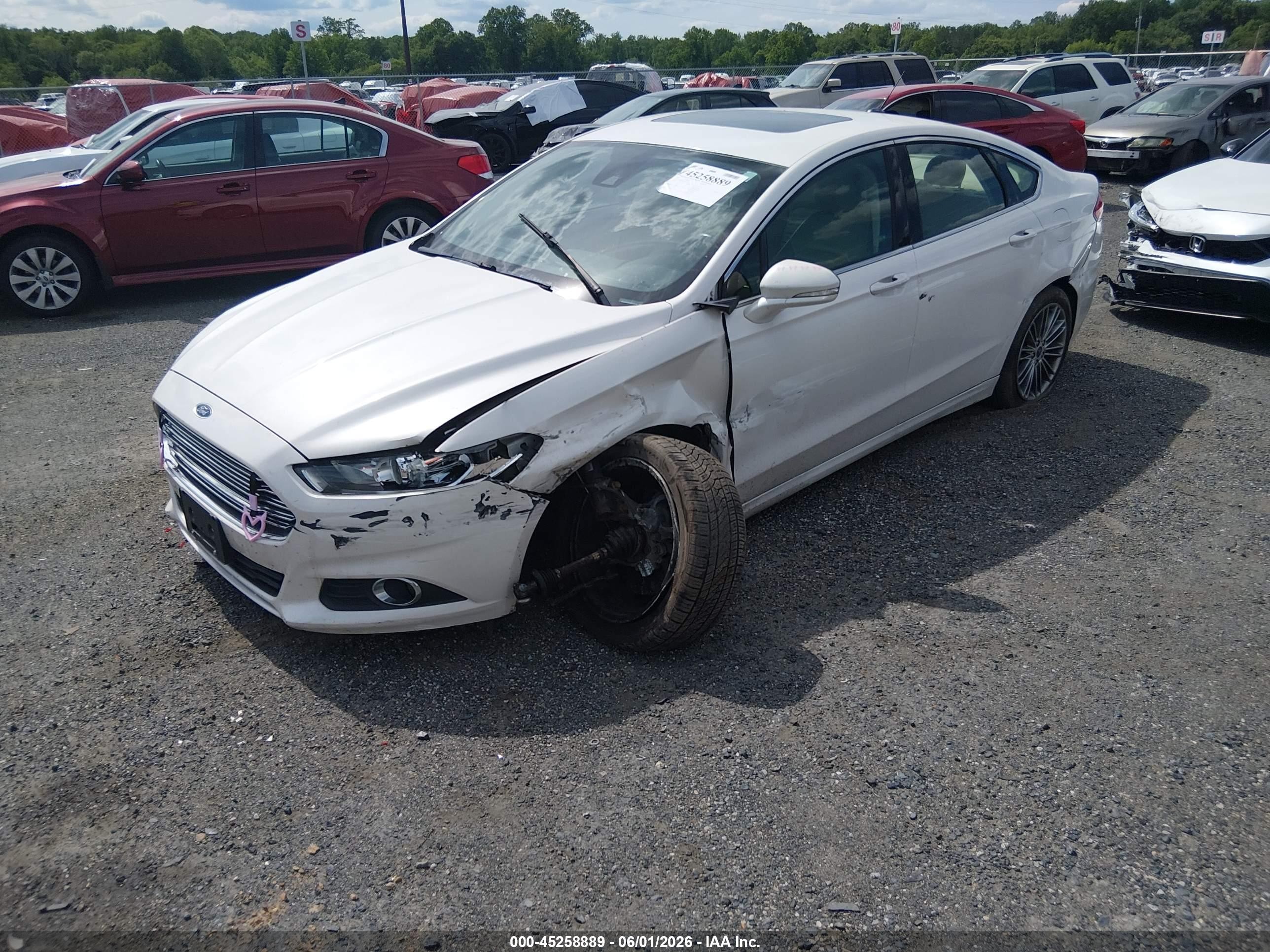 2013 Ford Fusion Se White vin: 3FA6P0H96DR105128