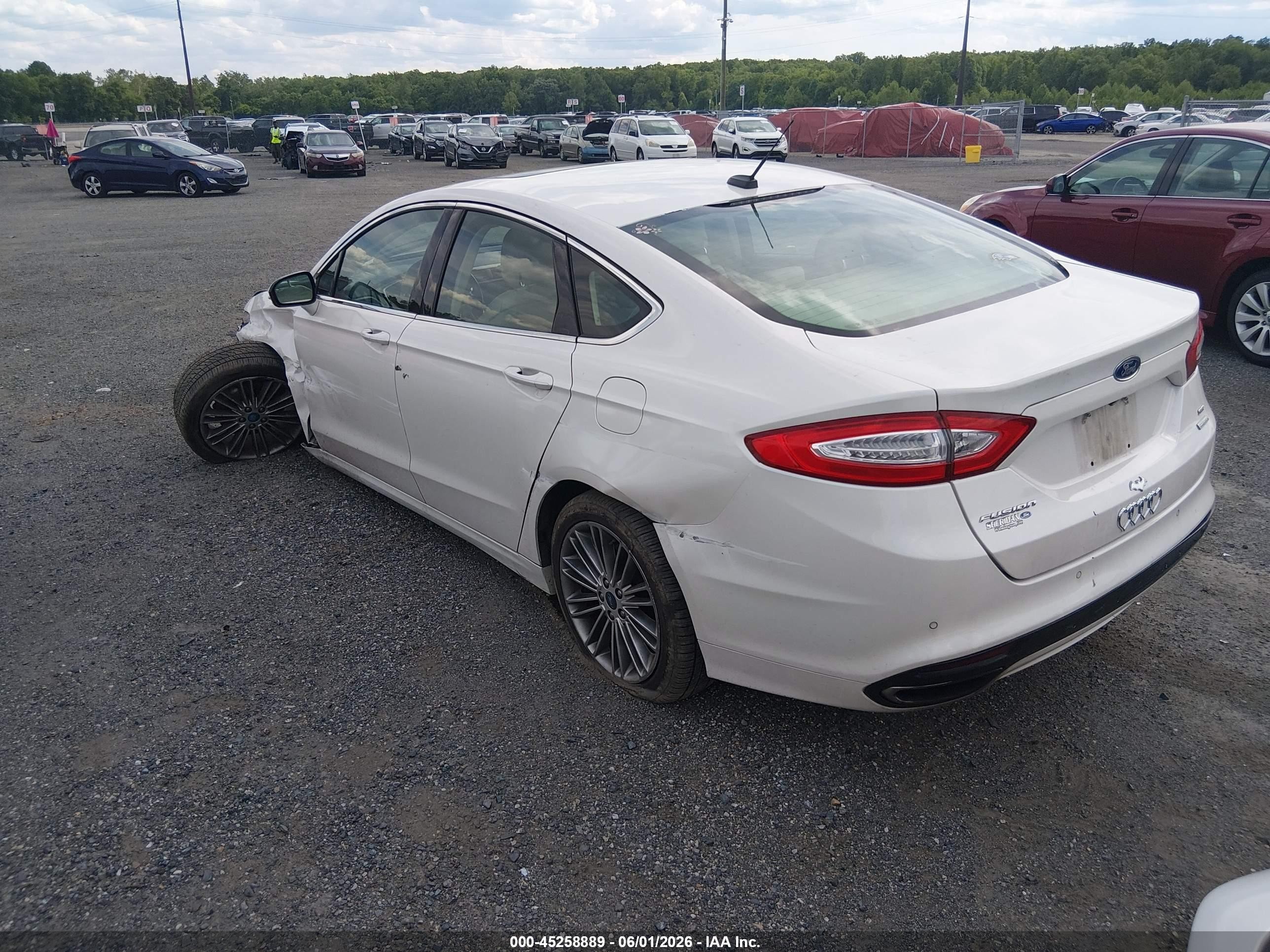 2013 Ford Fusion Se White vin: 3FA6P0H96DR105128