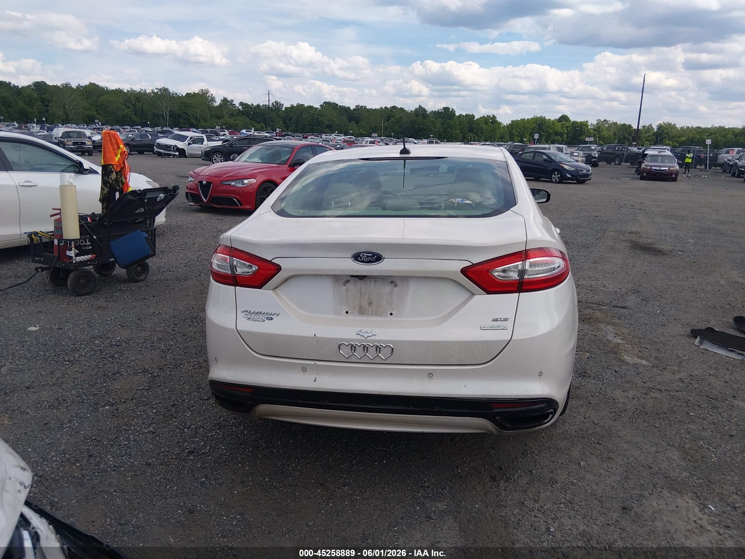 2013 Ford Fusion Se White vin: 3FA6P0H96DR105128