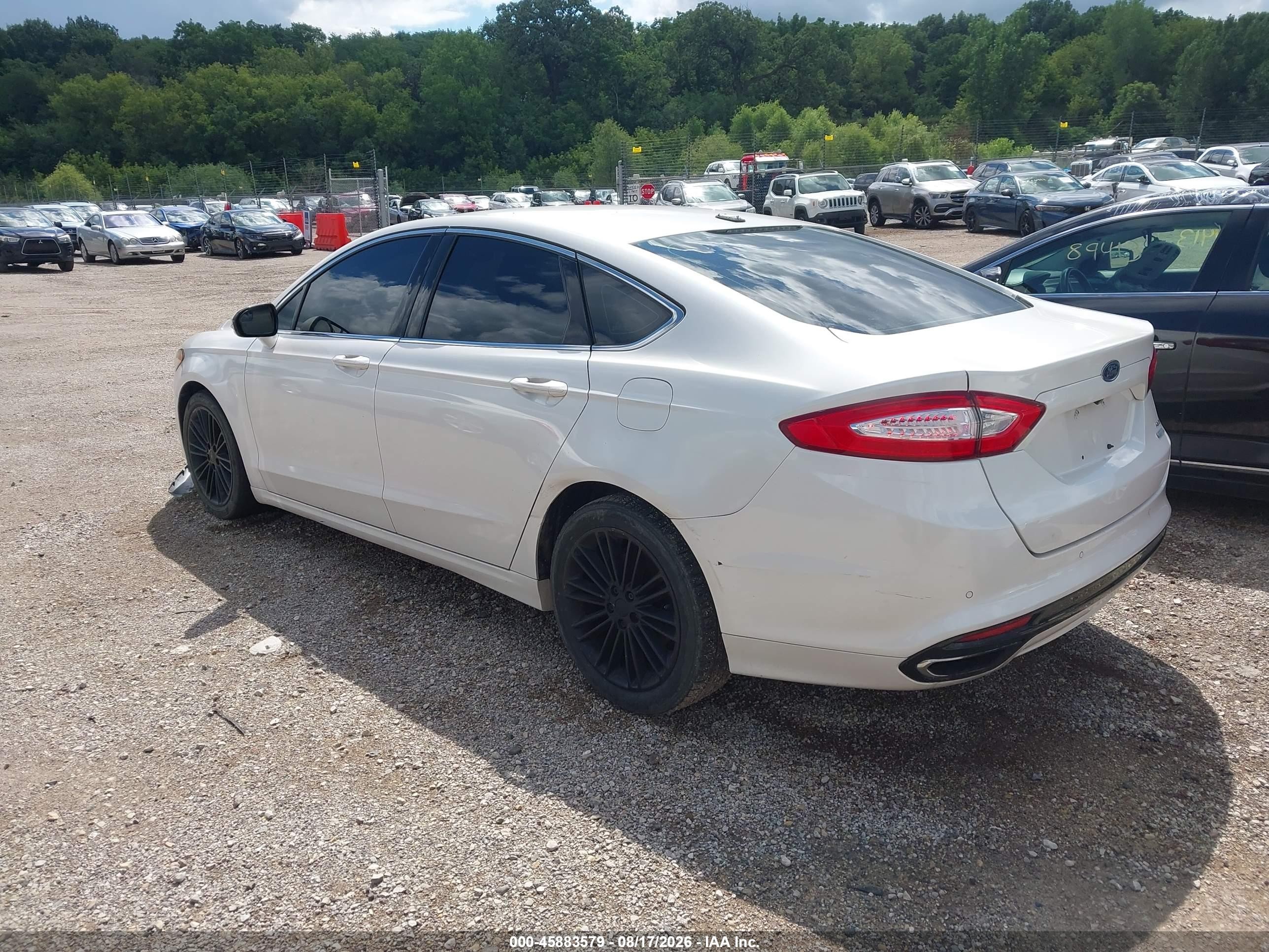 2013 Ford Fusion Se White vin: 3FA6P0H96DR212003