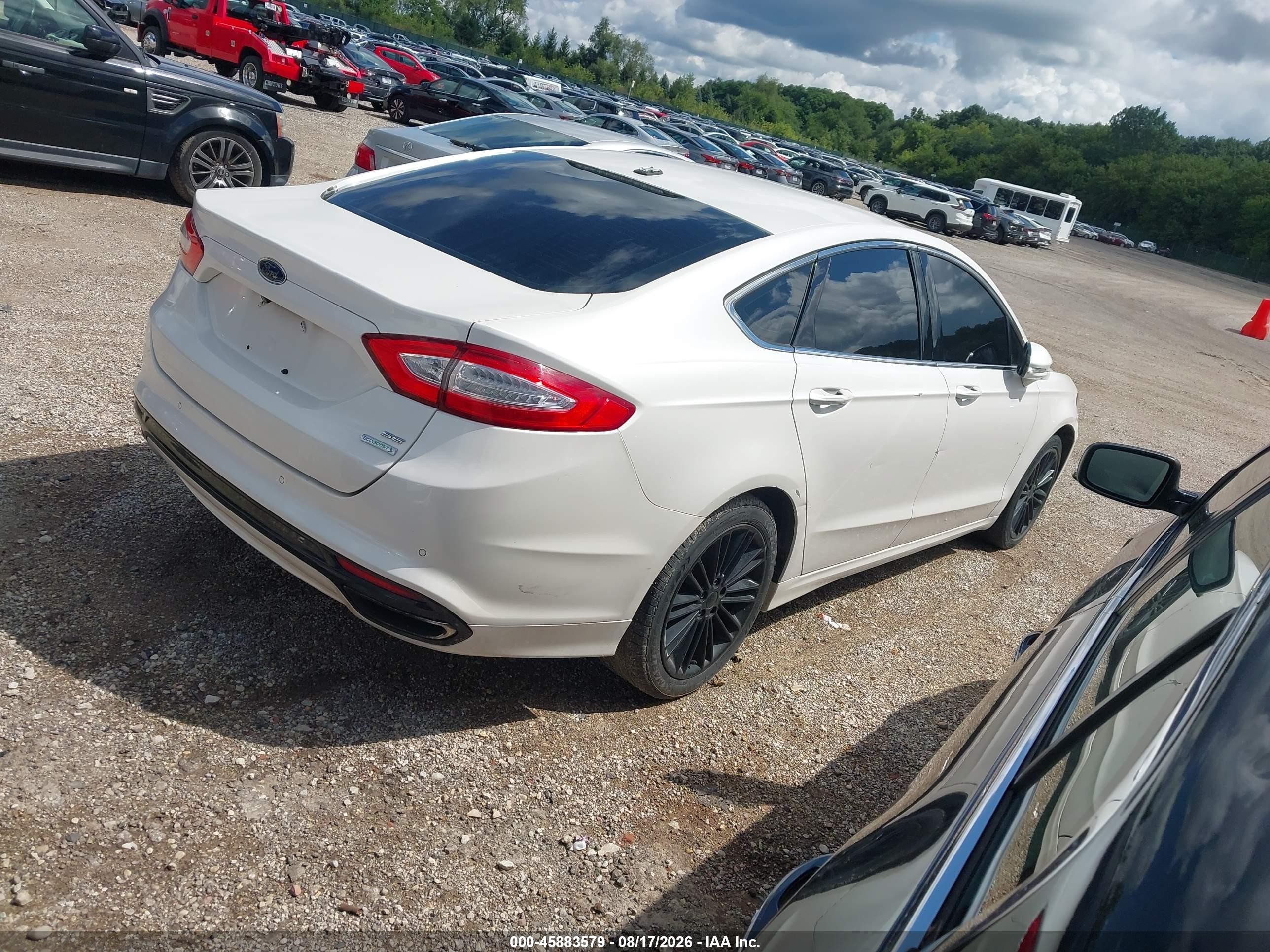2013 Ford Fusion Se White vin: 3FA6P0H96DR212003