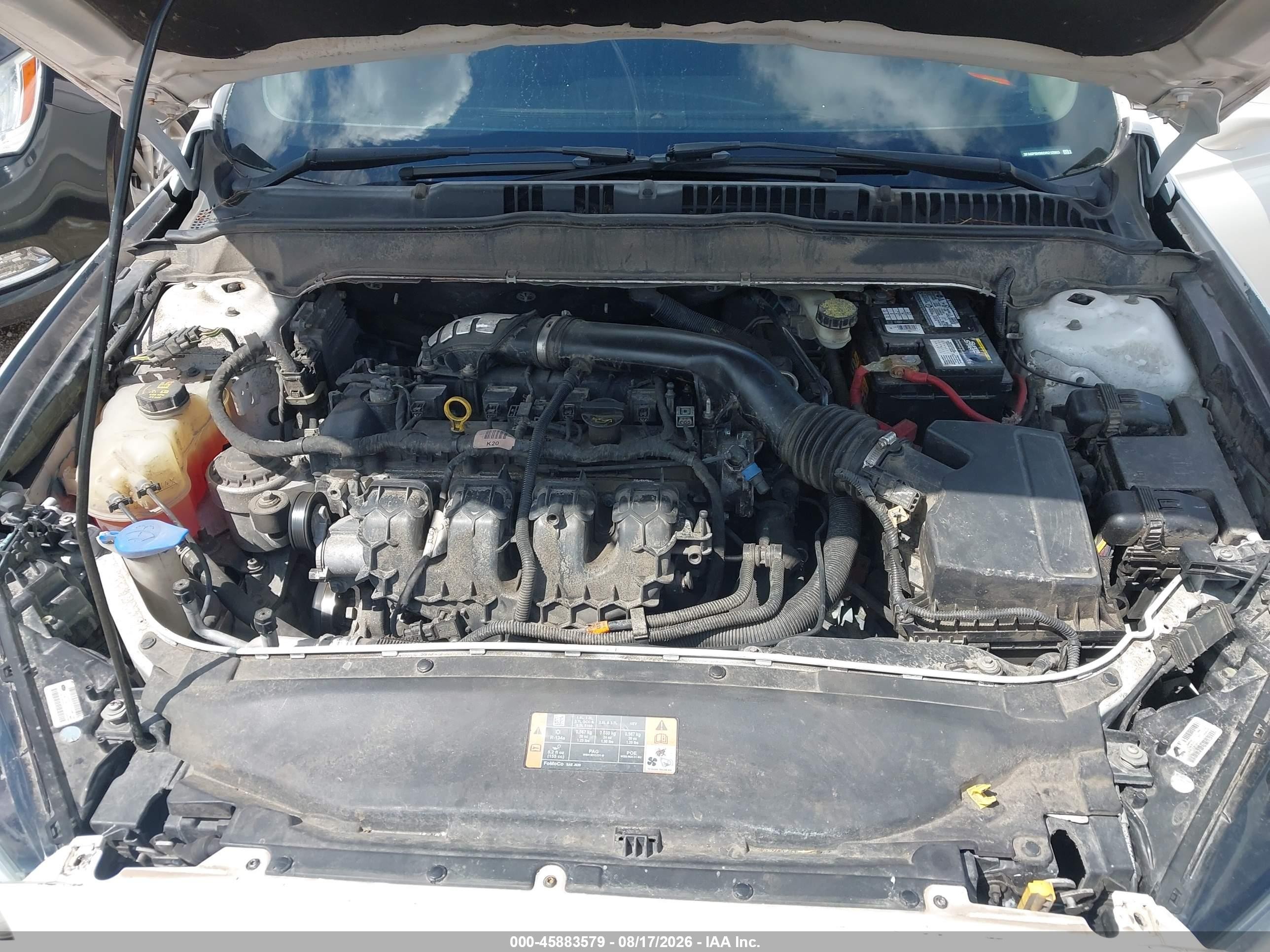 2013 Ford Fusion Se White vin: 3FA6P0H96DR212003