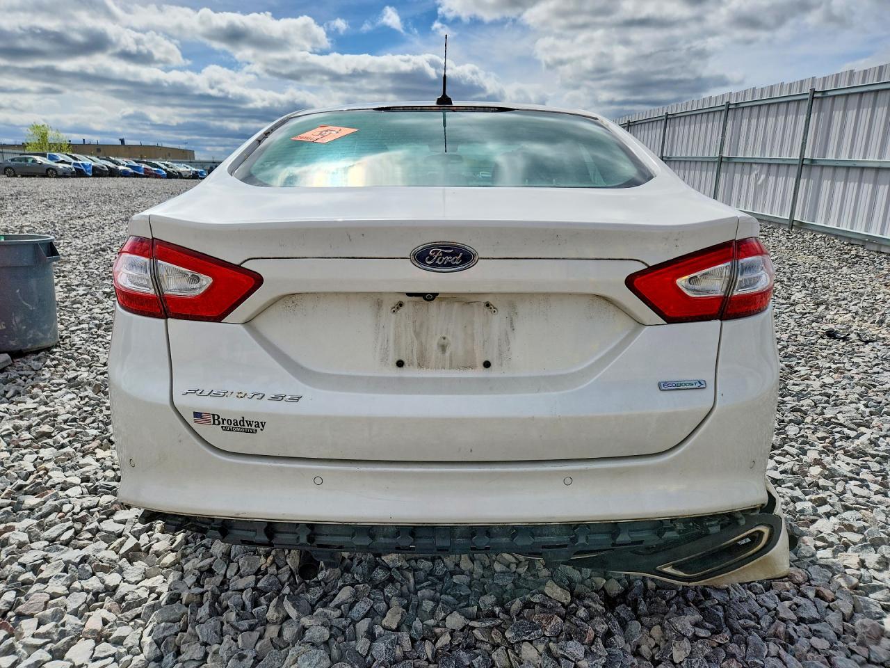 2013 Ford Fusion Se White vin: 3FA6P0H96DR339236