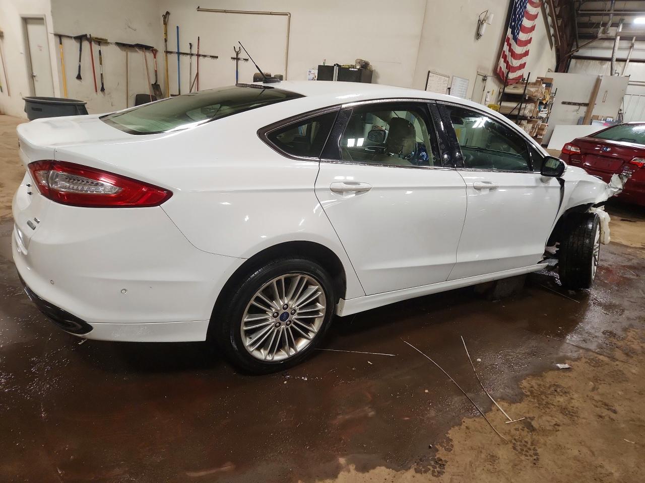2014 Ford Fusion Se White vin: 3FA6P0H96ER102456