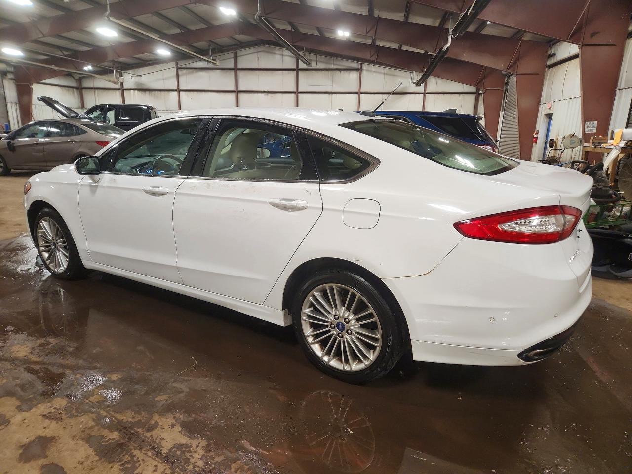 2014 Ford Fusion Se White vin: 3FA6P0H96ER102456