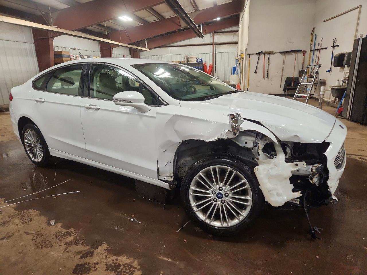 2014 Ford Fusion Se White vin: 3FA6P0H96ER102456