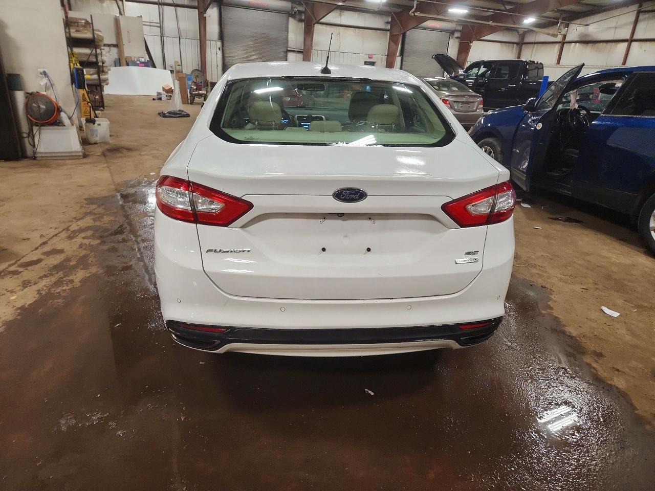 2014 Ford Fusion Se White vin: 3FA6P0H96ER102456