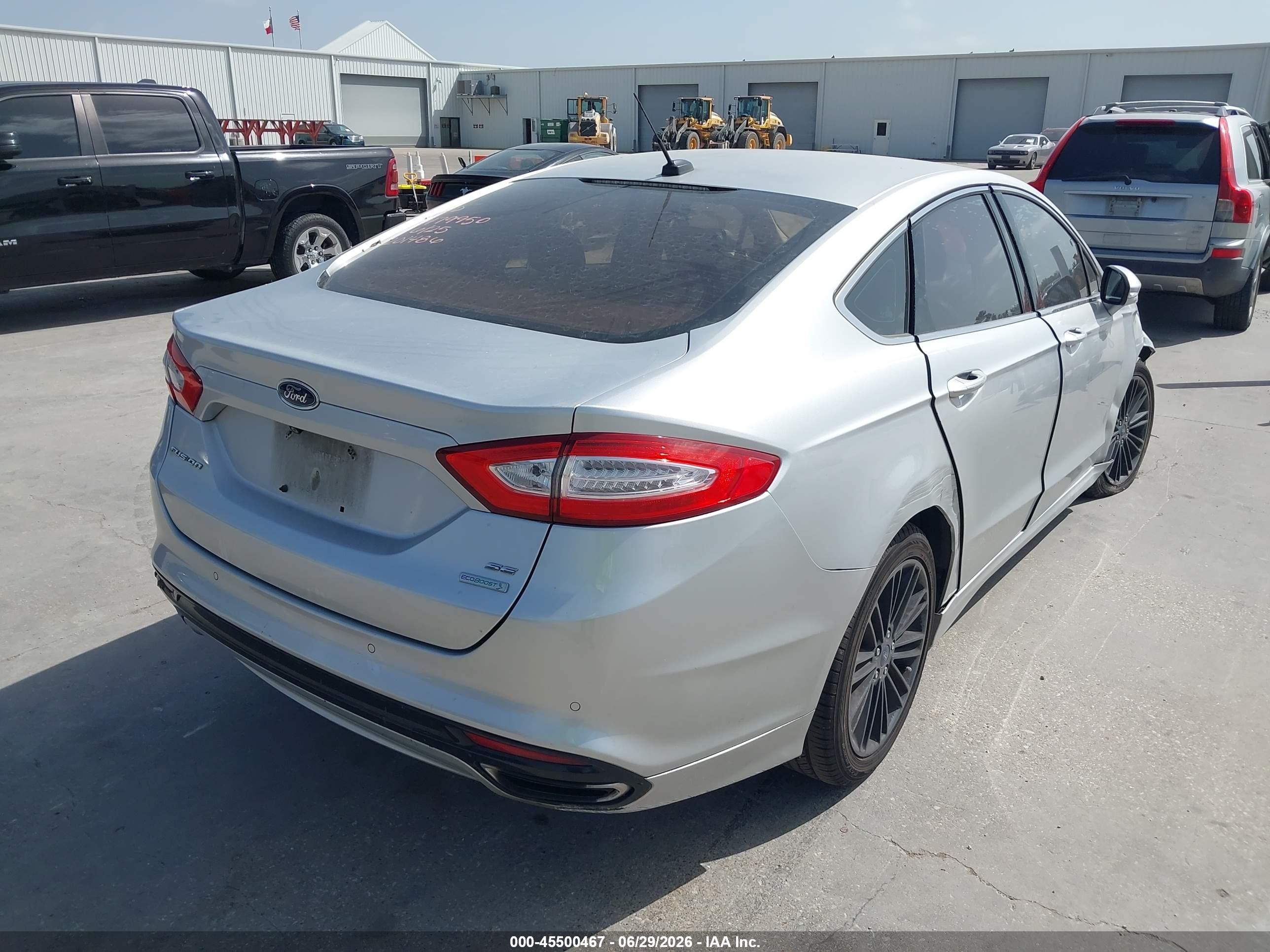 2014 Ford Fusion Se Silver vin: 3FA6P0H96ER201486