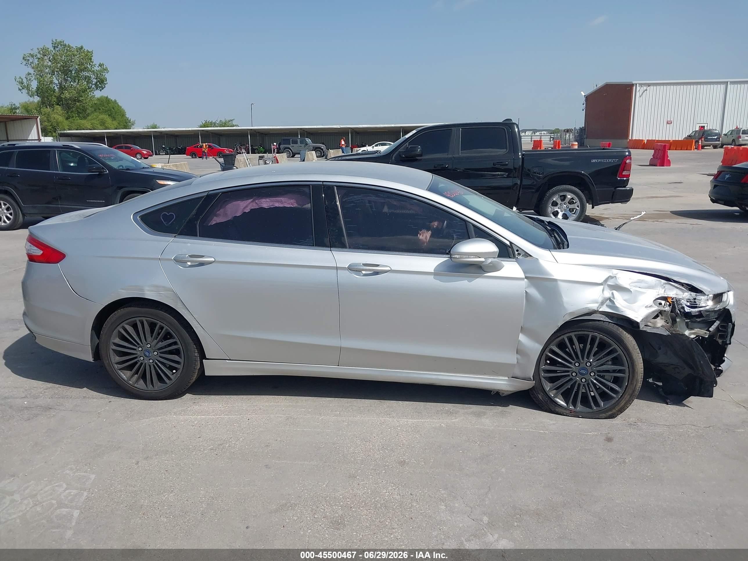 2014 Ford Fusion Se Silver vin: 3FA6P0H96ER201486